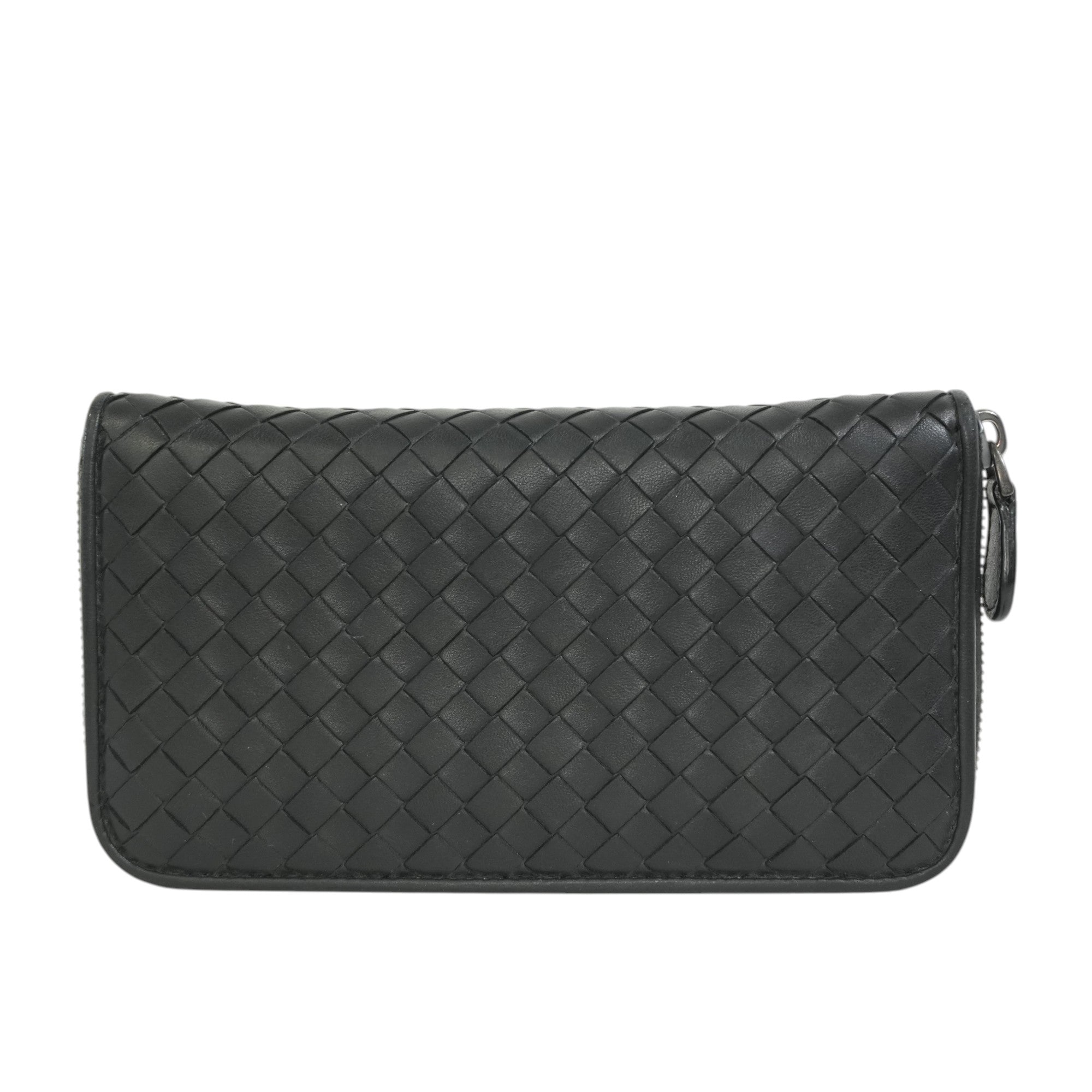Pre-owned Bottega Zippy Long Wallet Black