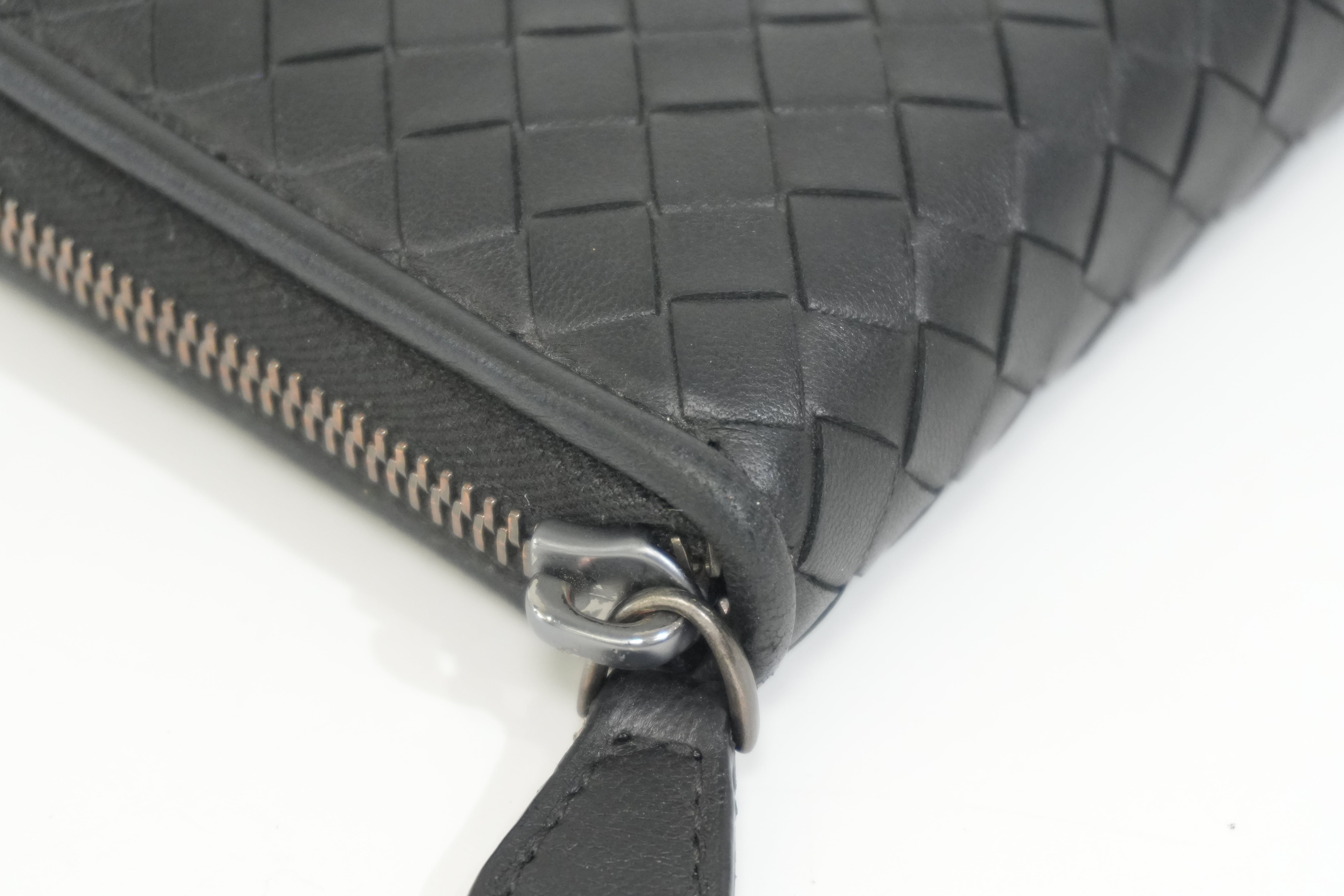 Pre-owned Bottega Zippy Long Wallet Black