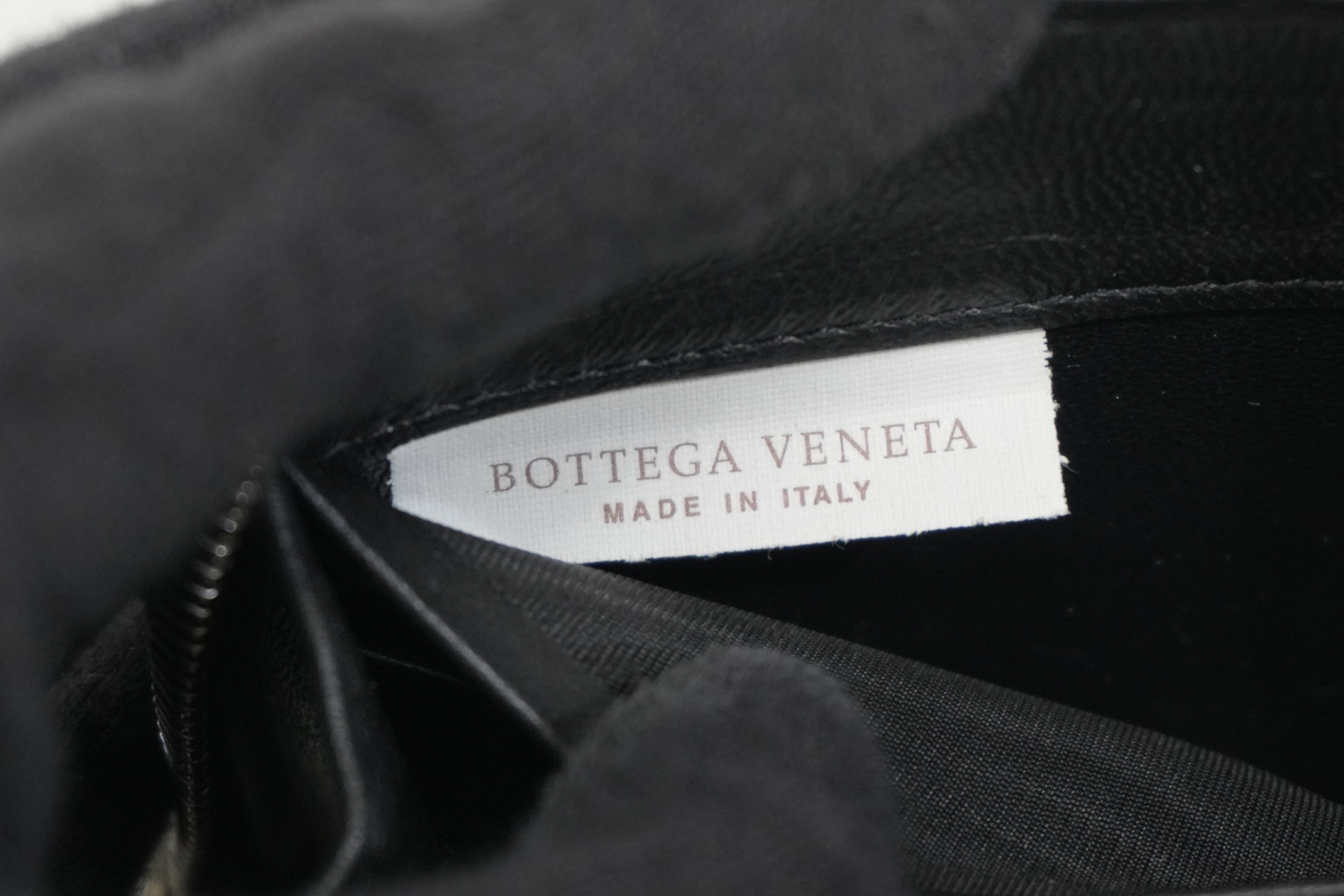 Pre-owned Bottega Zippy Long Wallet Black