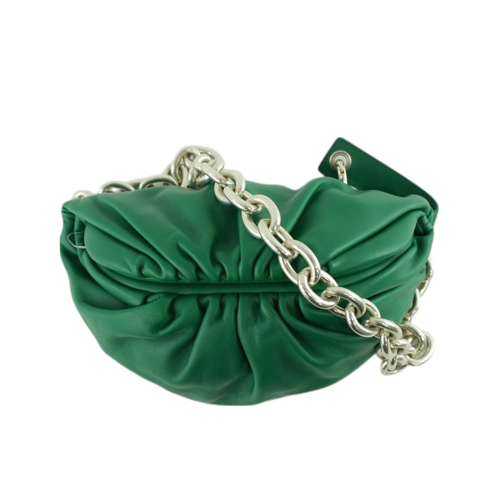 Pre-owned Bottega Veneta Leather Chain Shoulder Bag Green