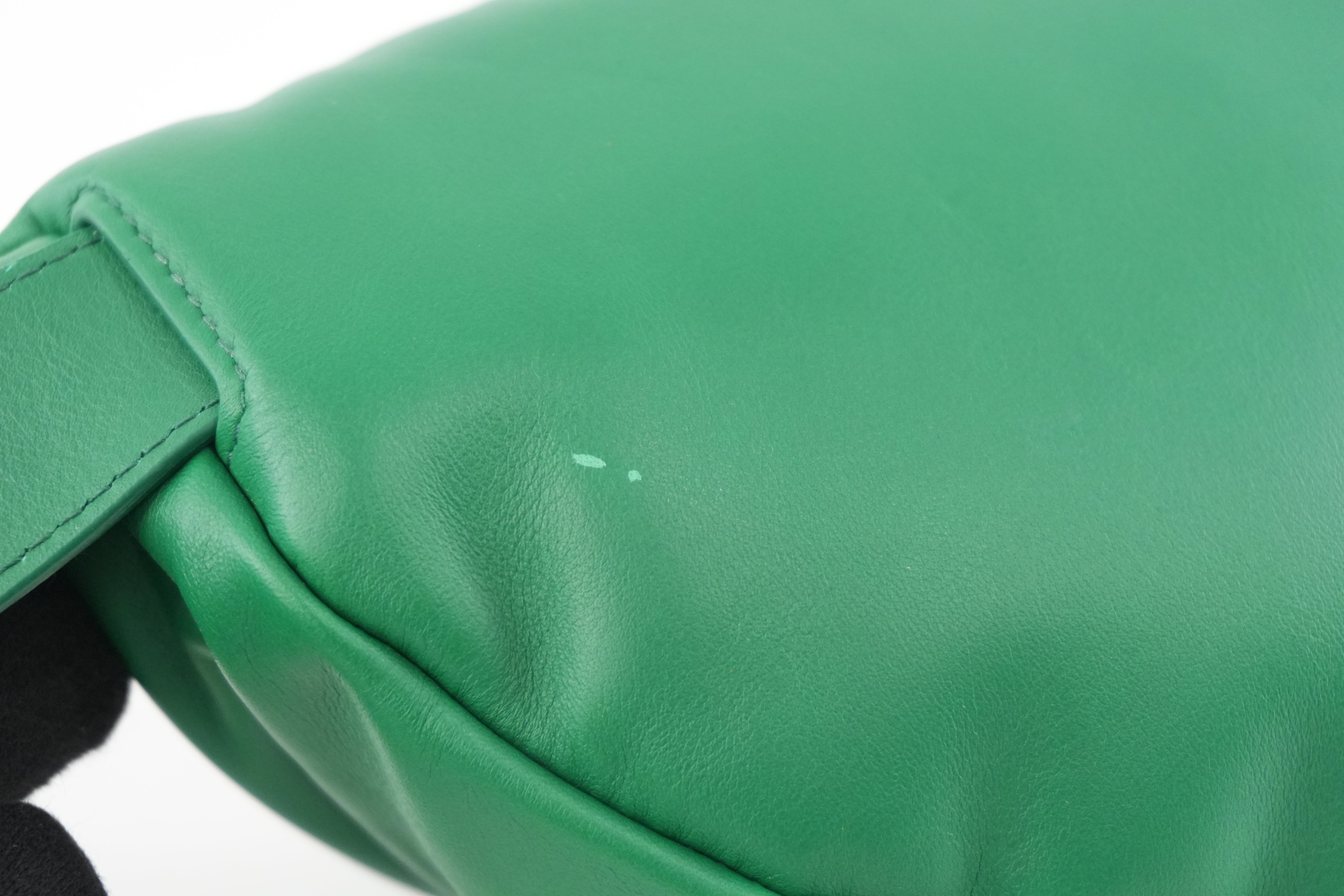 Pre-owned Bottega Veneta Leather Chain Shoulder Bag Green