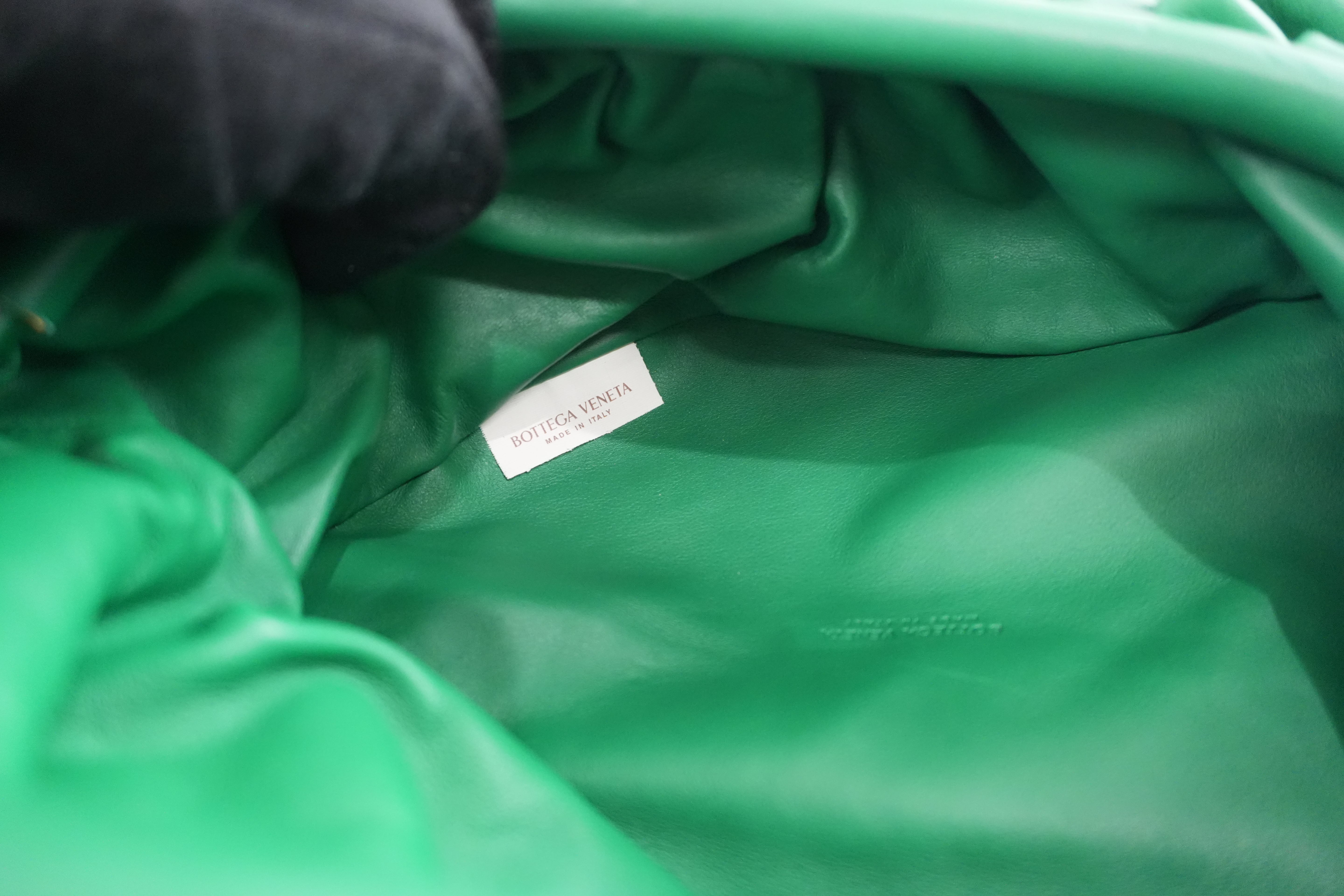 Pre-owned Bottega Veneta Leather Chain Shoulder Bag Green