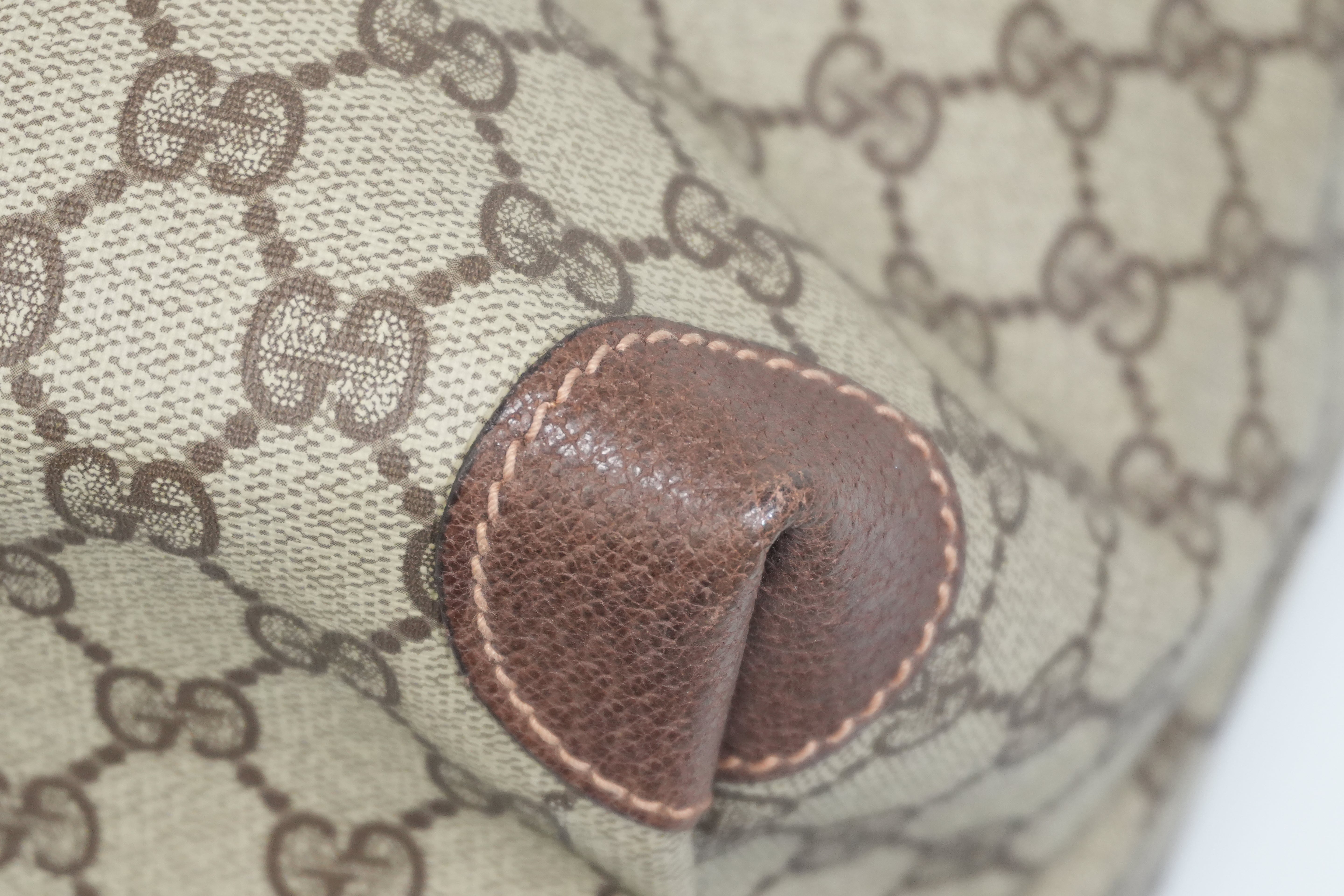 Pre-owned Gucci Ophidia Travel Tote Bag Brown