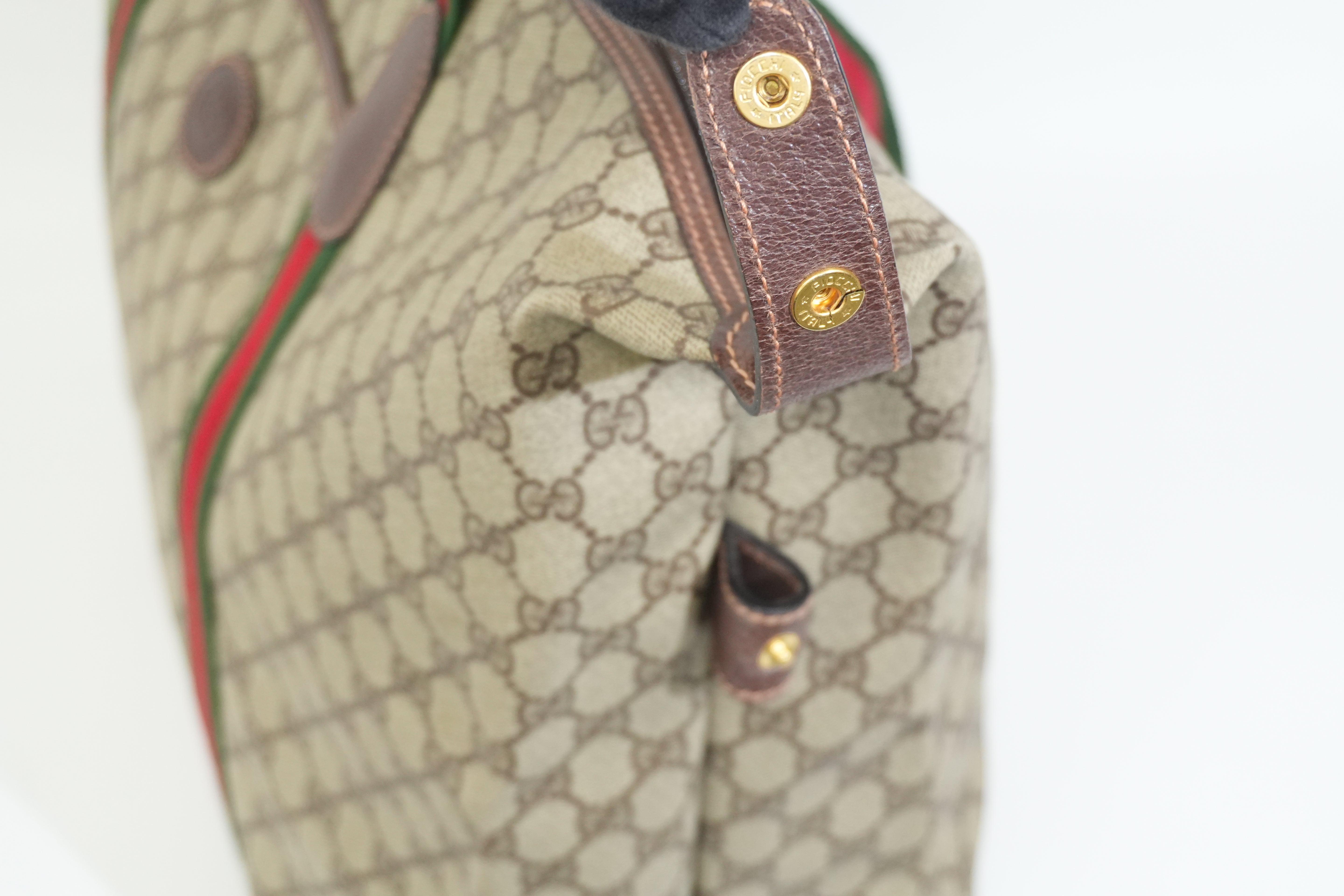 Pre-owned Gucci Ophidia Travel Tote Bag Brown