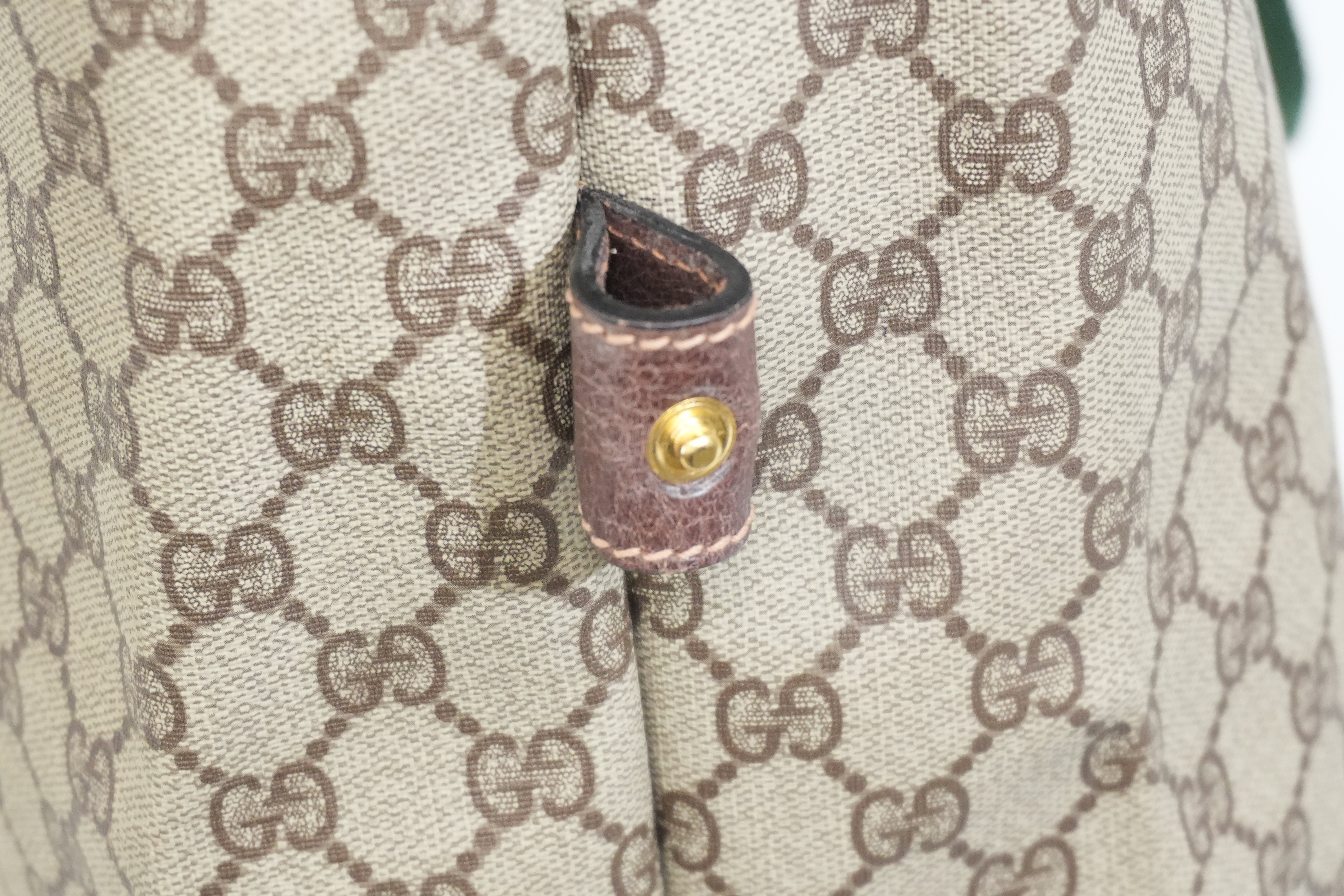 Pre-owned Gucci Ophidia Travel Tote Bag Brown