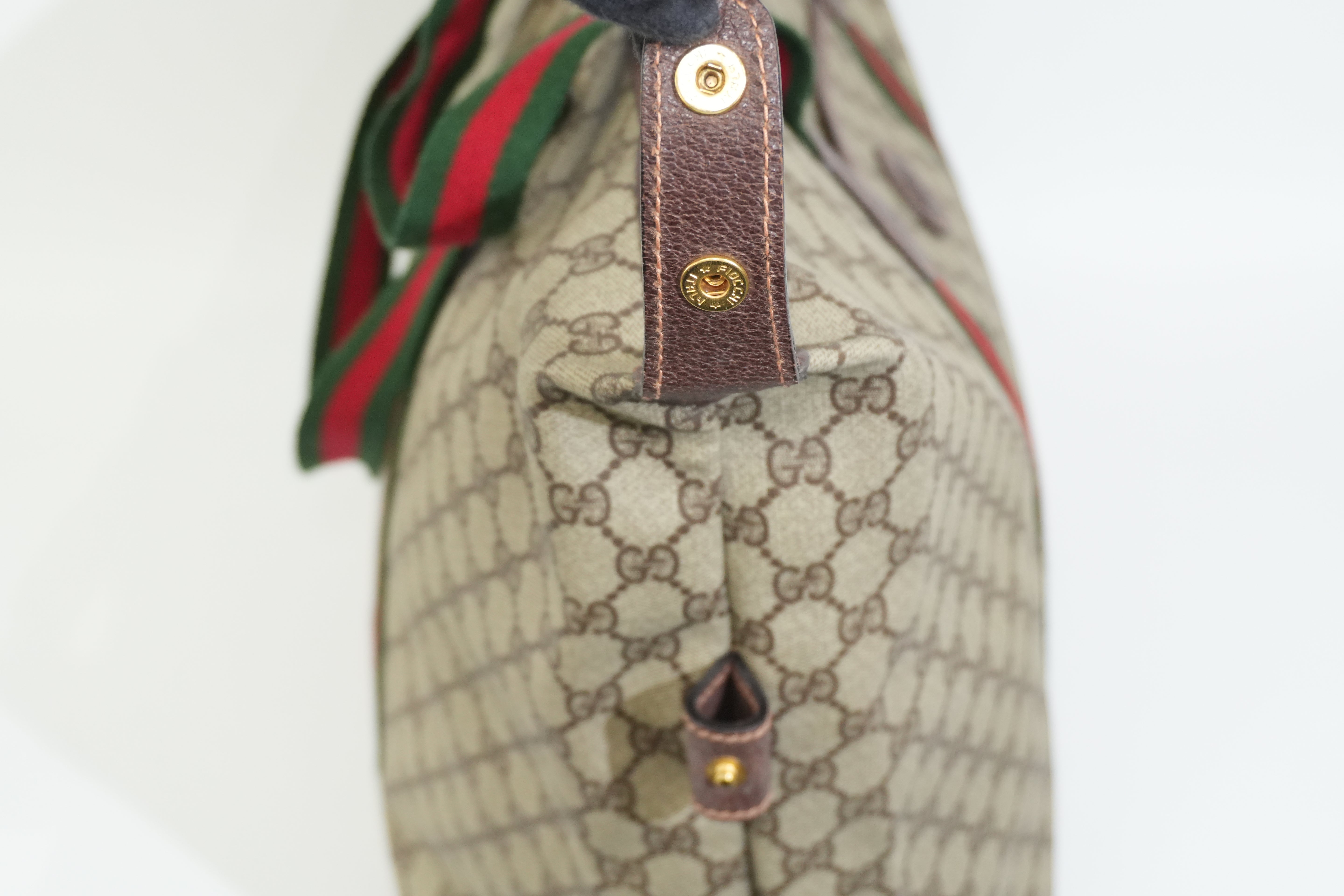 Pre-owned Gucci Ophidia Travel Tote Bag Brown