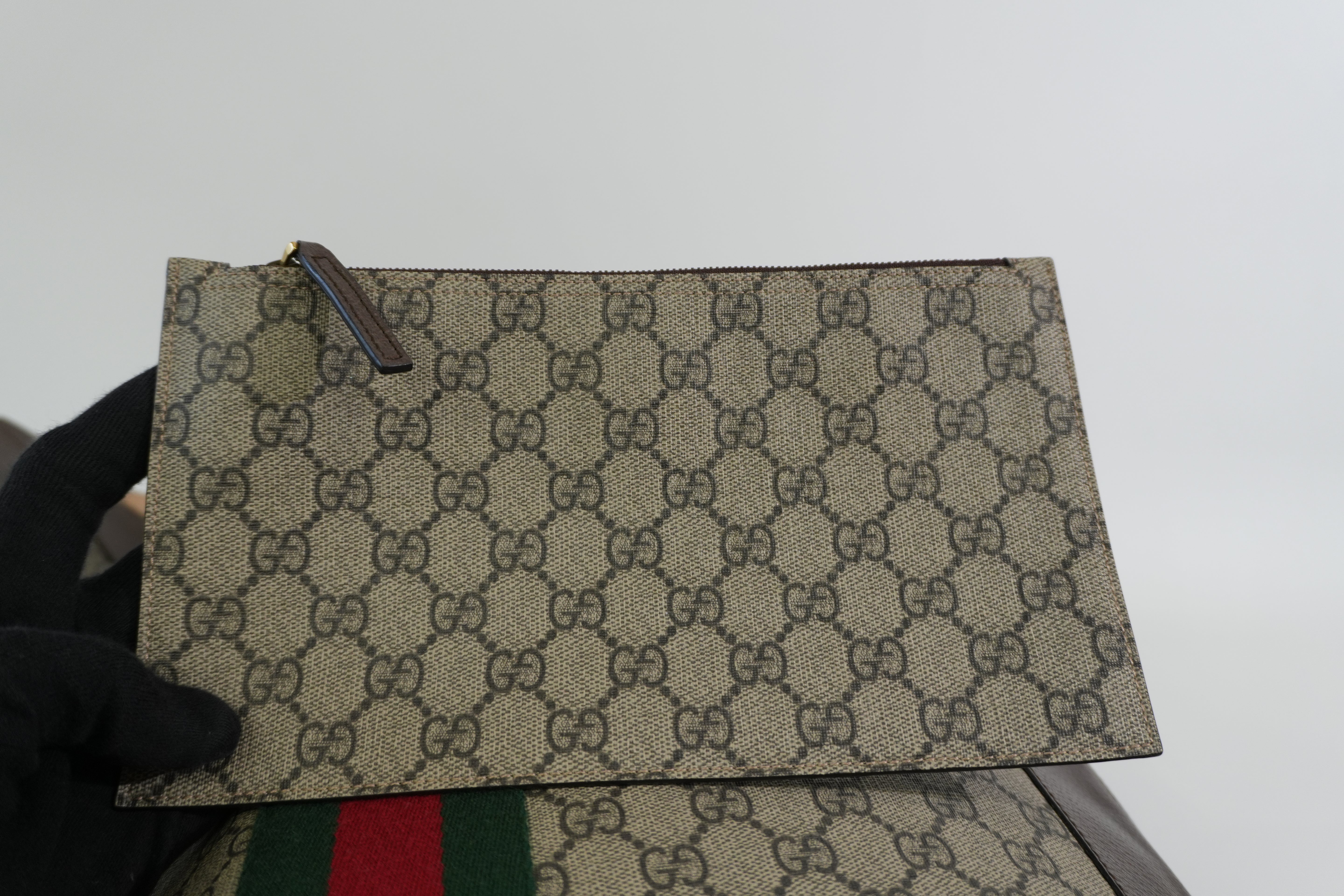 Pre-owned Gucci Ophidia Vertical Tote Bag Brown