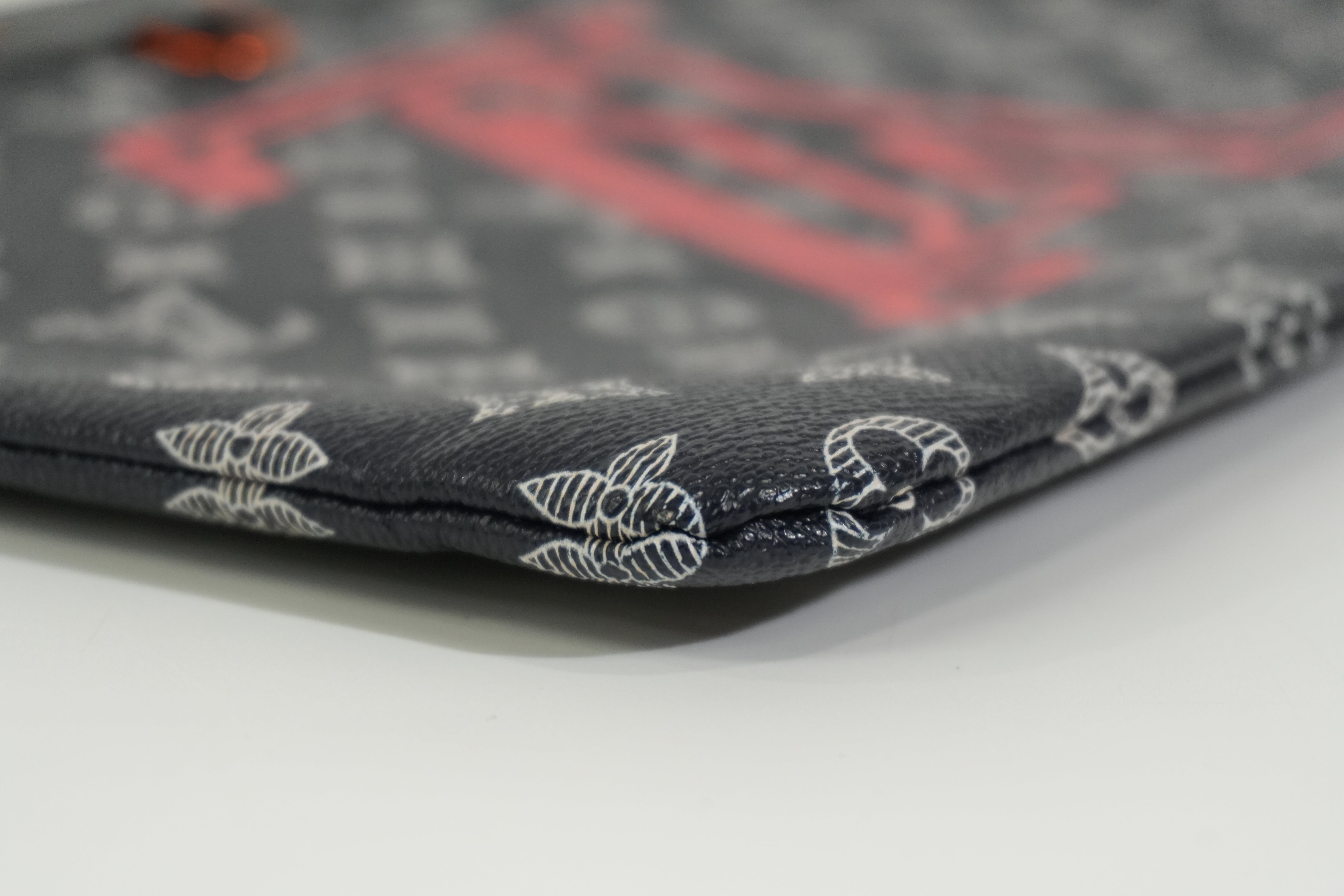 Pre-owned Louis Vuitton Monogram Ink Upside Down Pochette Apollo GM Clutch Bag Navy Blue