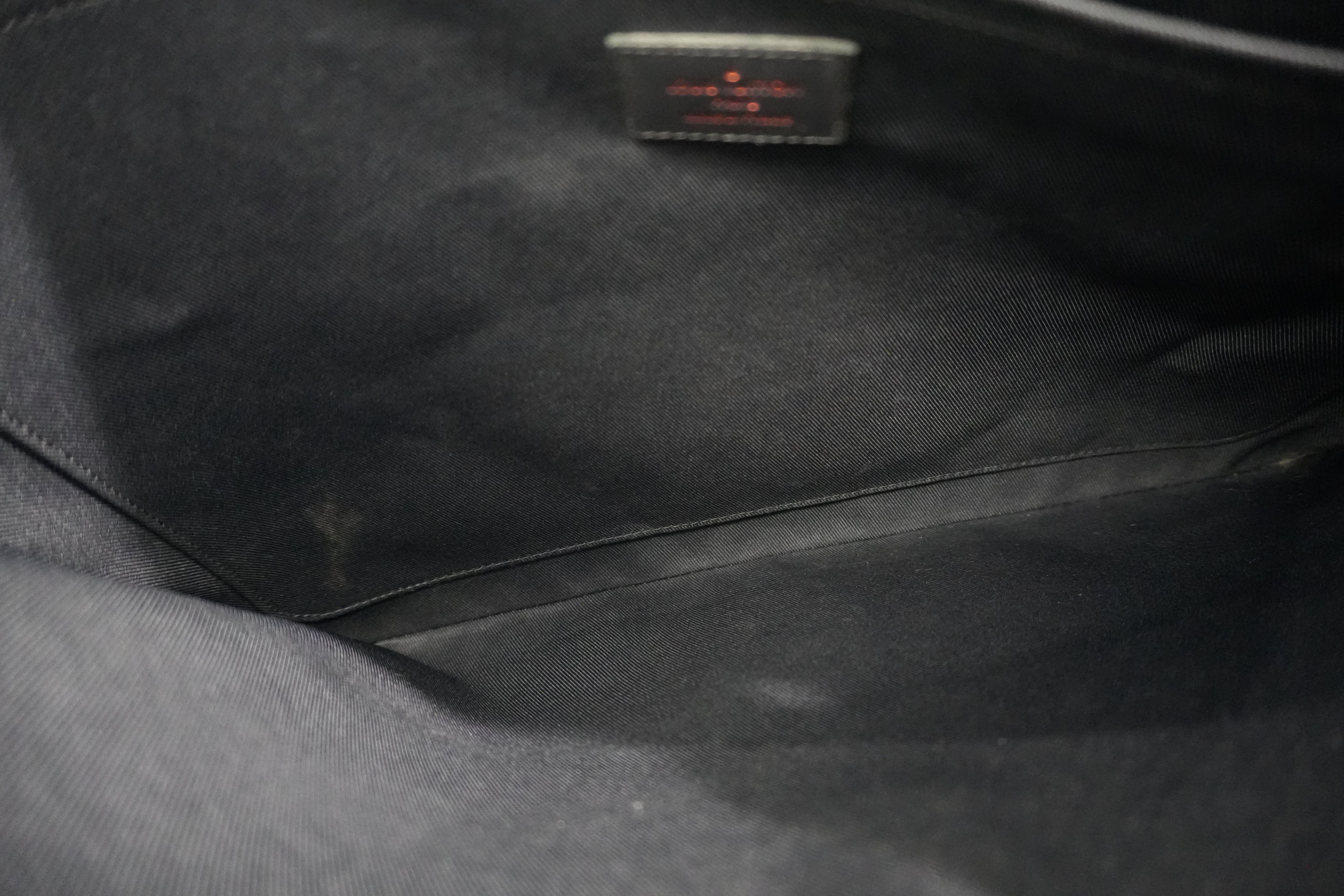 Pre-owned Louis Vuitton Monogram Ink Upside Down Pochette Apollo GM Clutch Bag Navy Blue