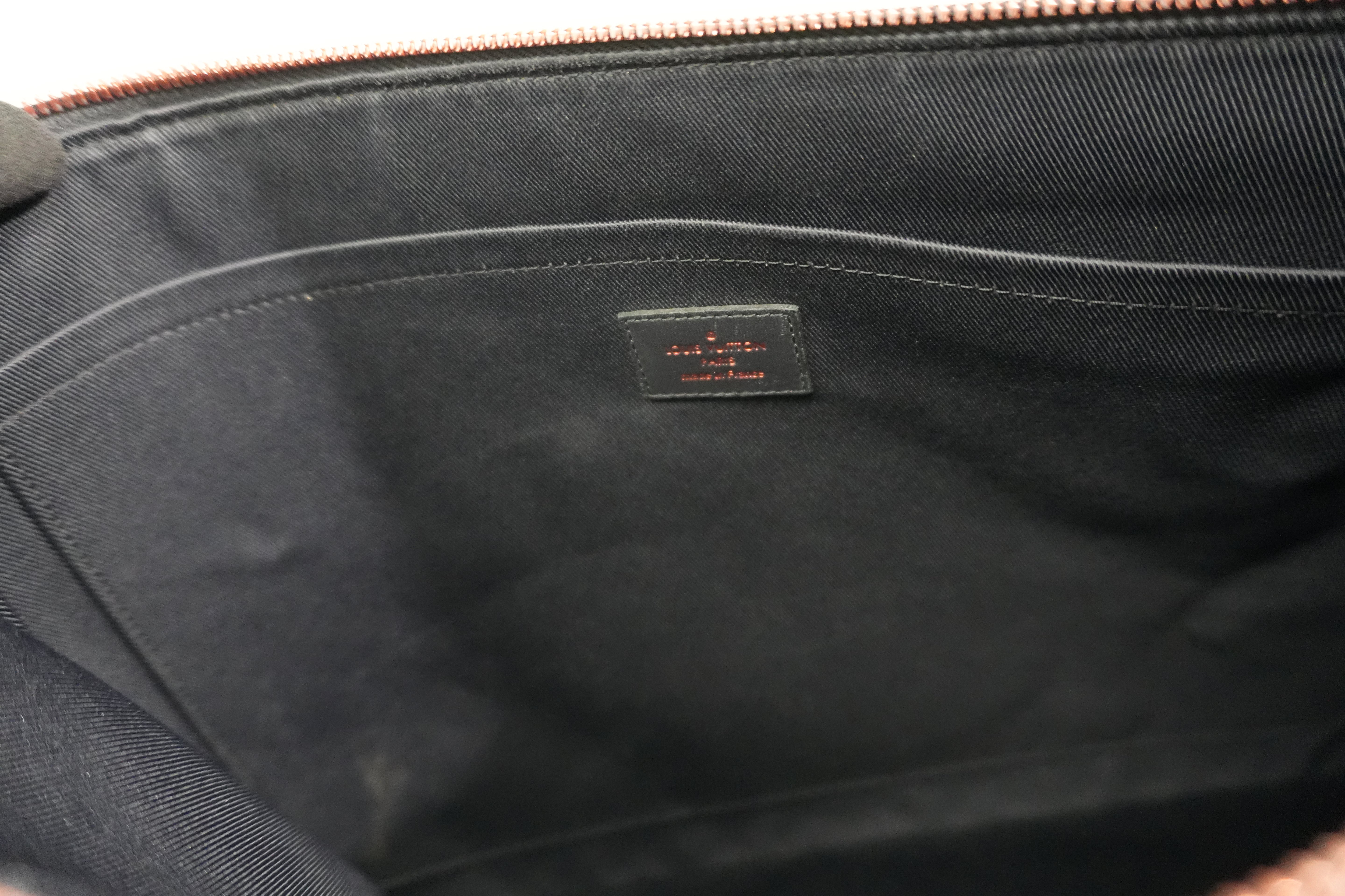 Pre-owned Louis Vuitton Monogram Ink Upside Down Pochette Apollo GM Clutch Bag Navy Blue