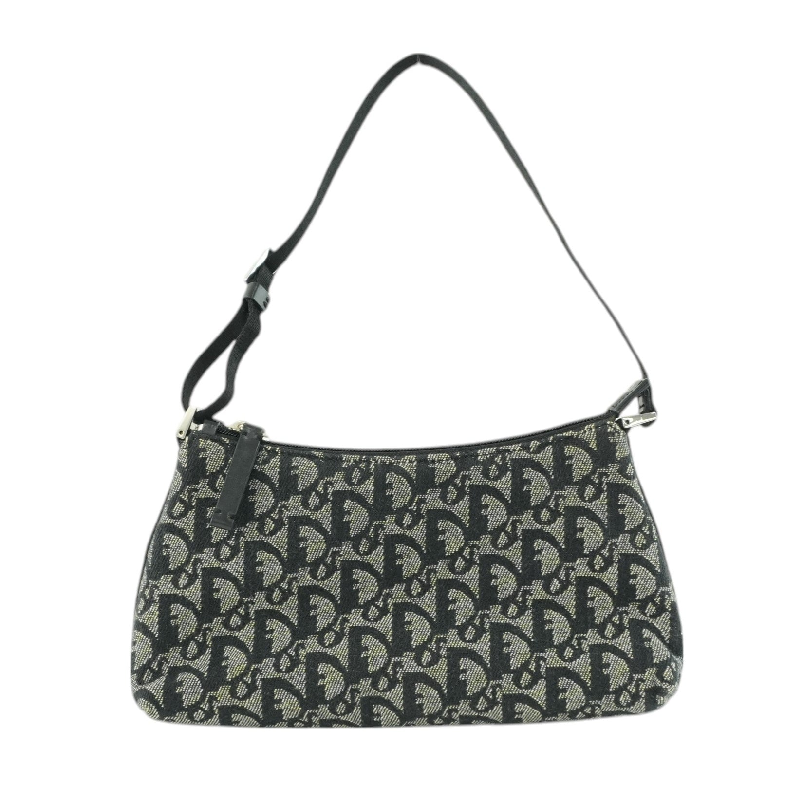 Pre-owned Christian Dior Canvas Trotter Handbag Black