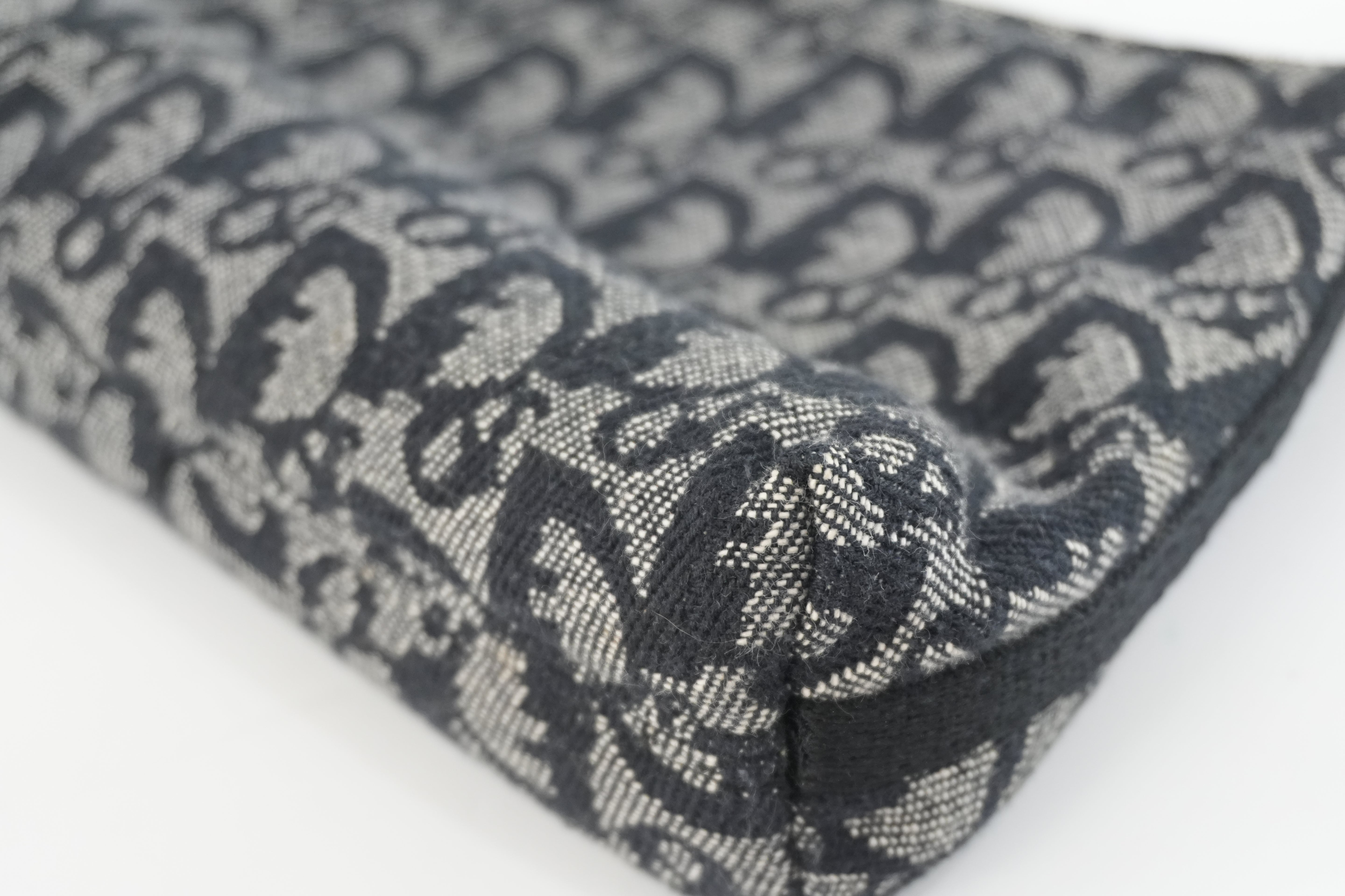 Pre-owned Christian Dior Canvas Trotter Handbag Black