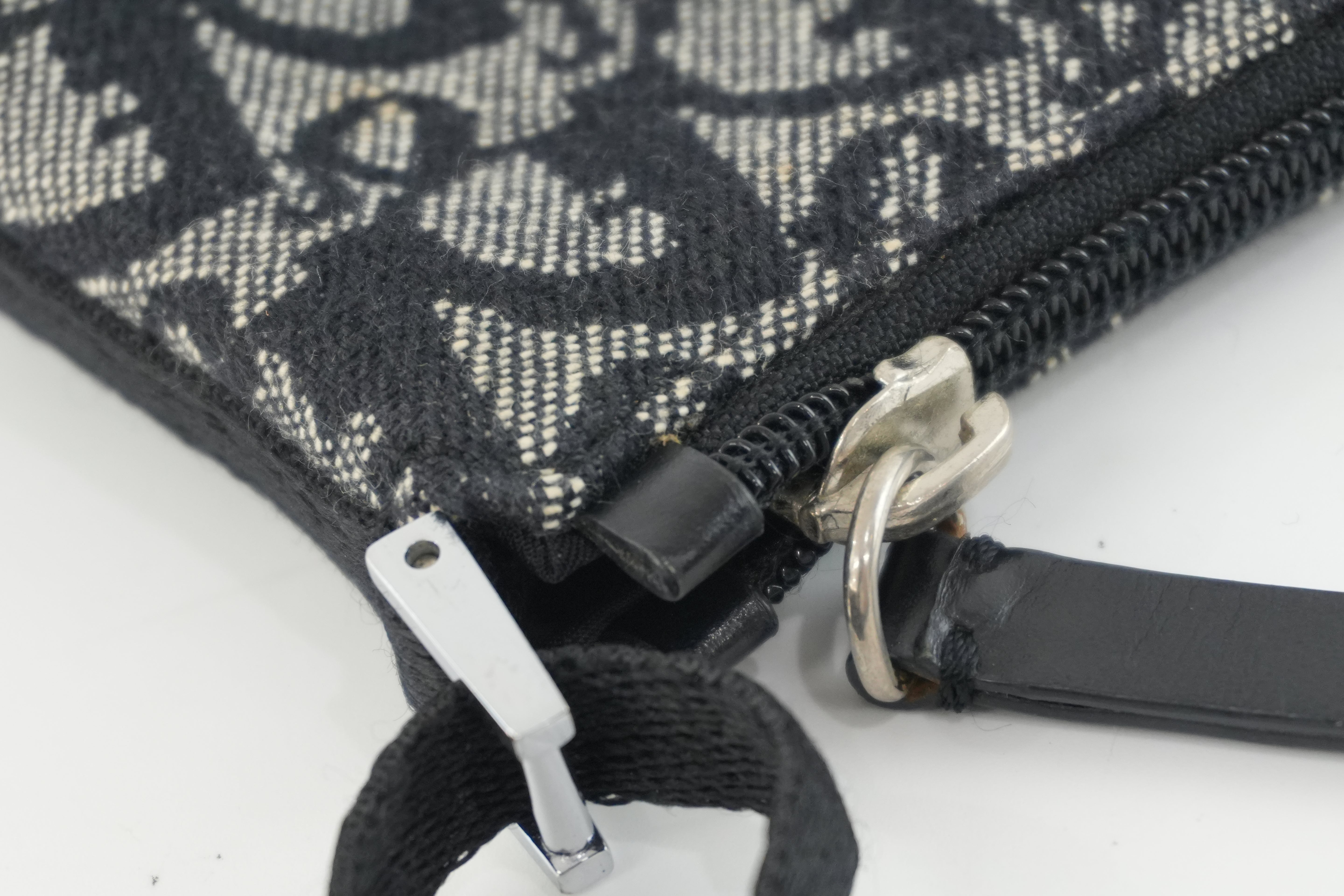 Pre-owned Christian Dior Canvas Trotter Handbag Black