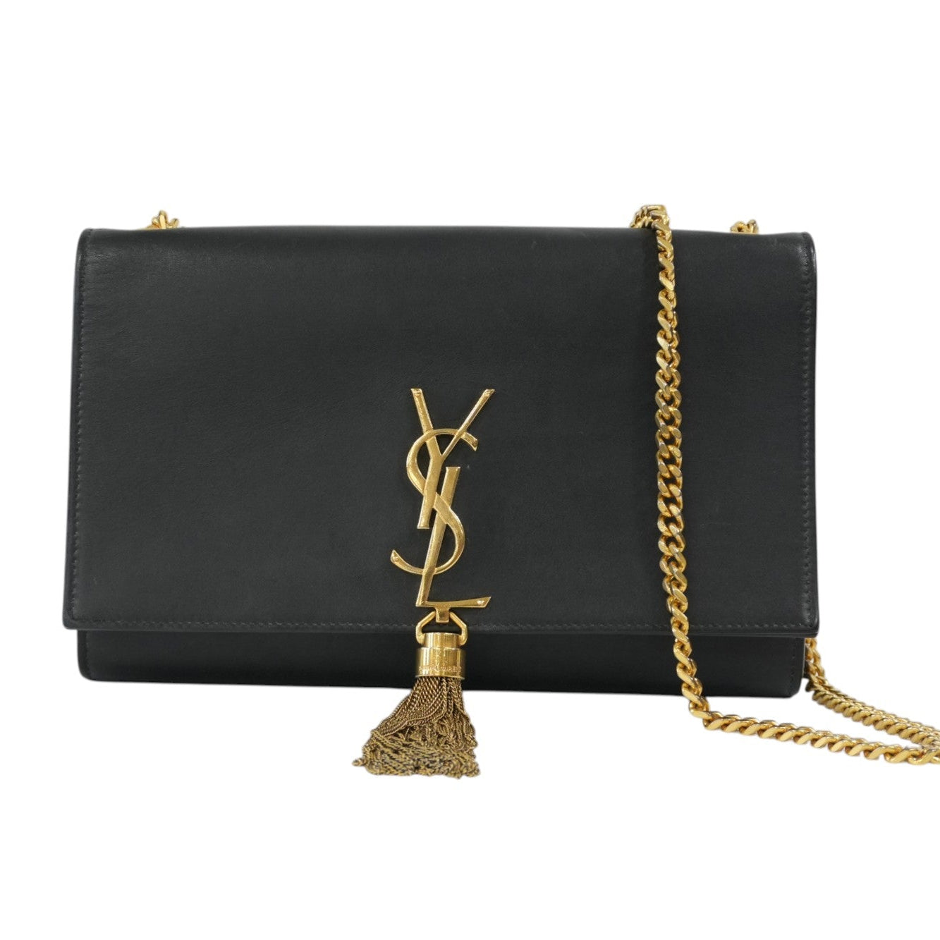 Pre-Owned Yves Saint Laurent Chain Crossbody Bag Black