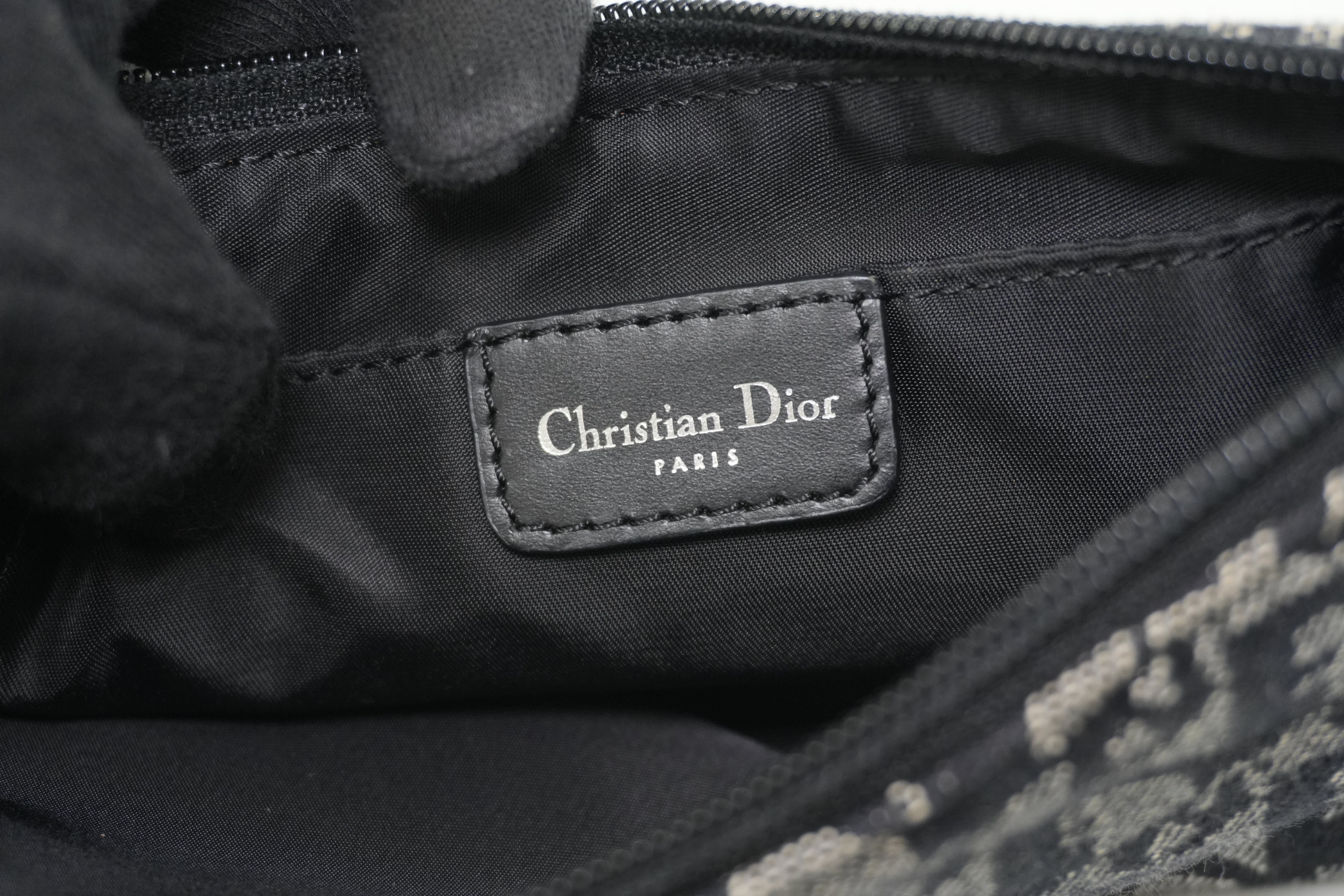 Pre-owned Christian Dior Canvas Trotter Handbag Black