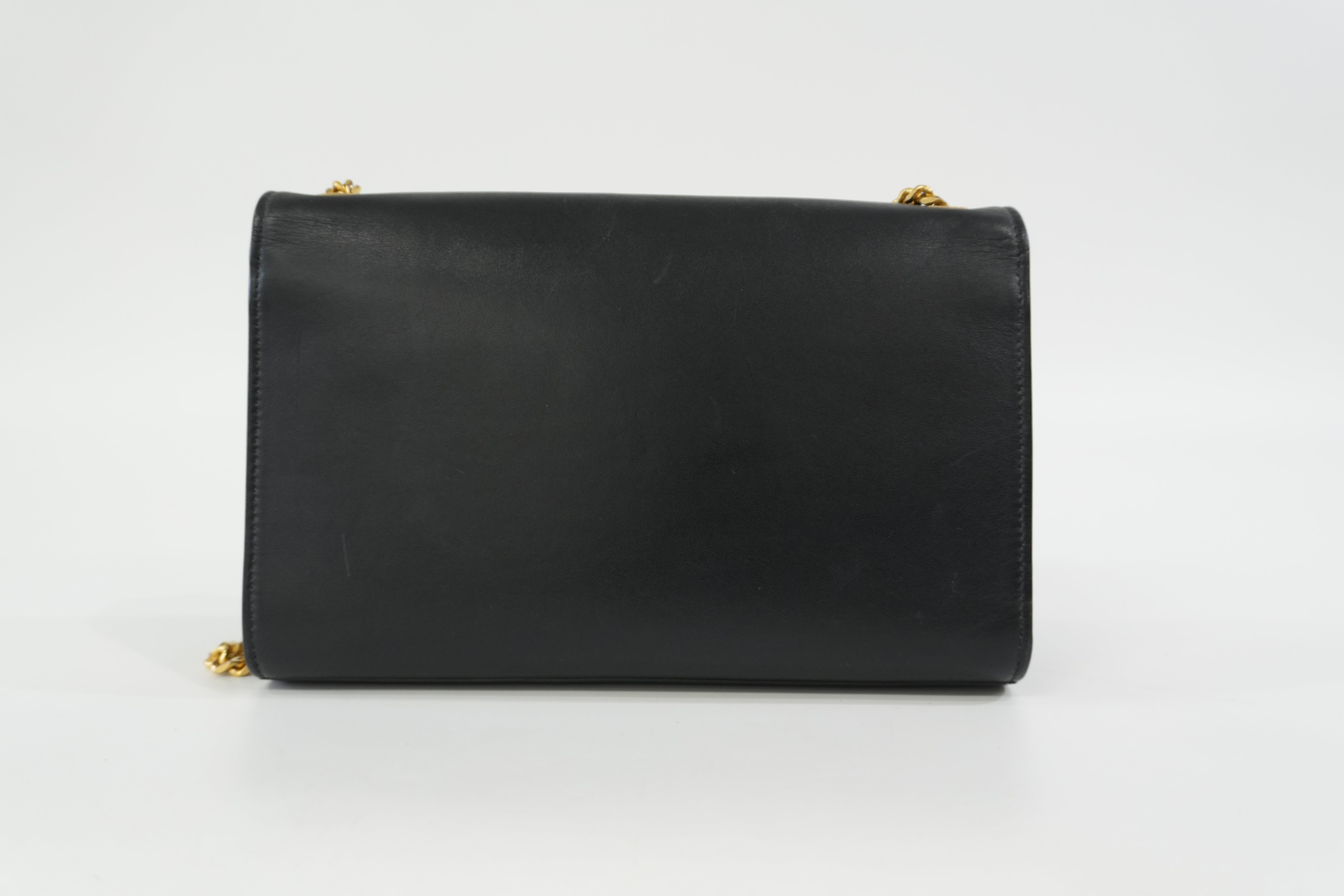 Pre-Owned Yves Saint Laurent Chain Crossbody Bag Black