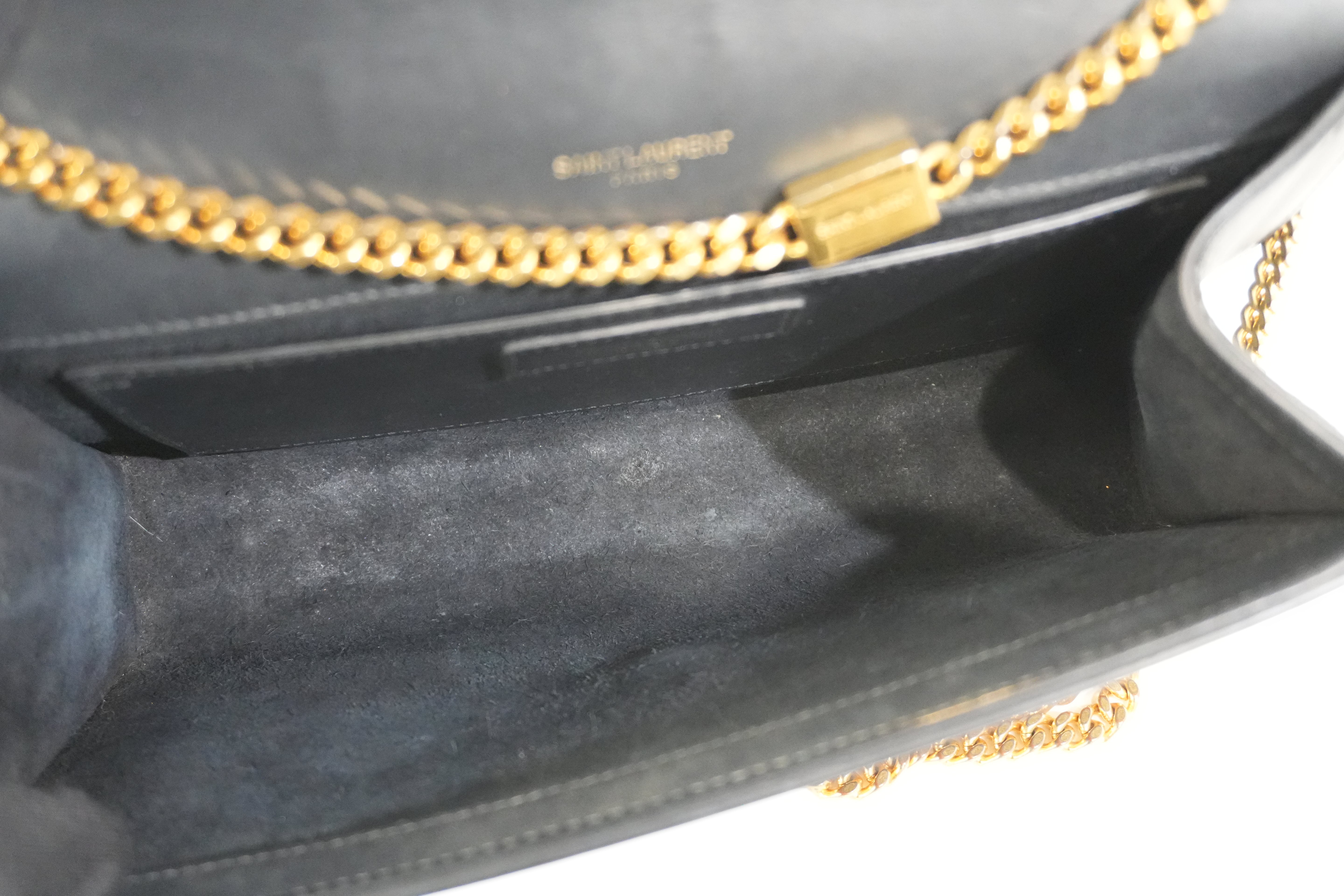 Pre-Owned Yves Saint Laurent Chain Crossbody Bag Black