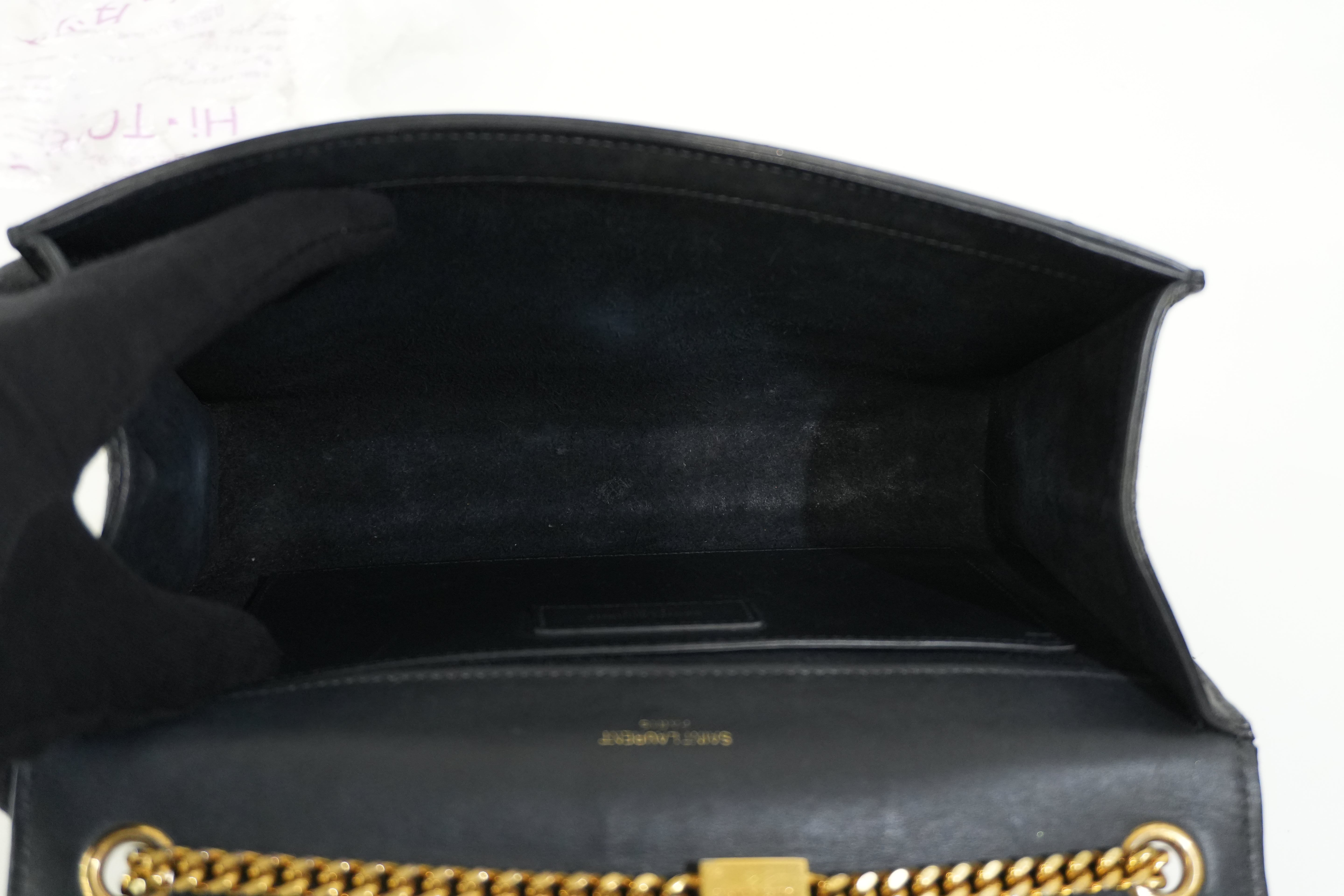 Pre-Owned Yves Saint Laurent Chain Crossbody Bag Black