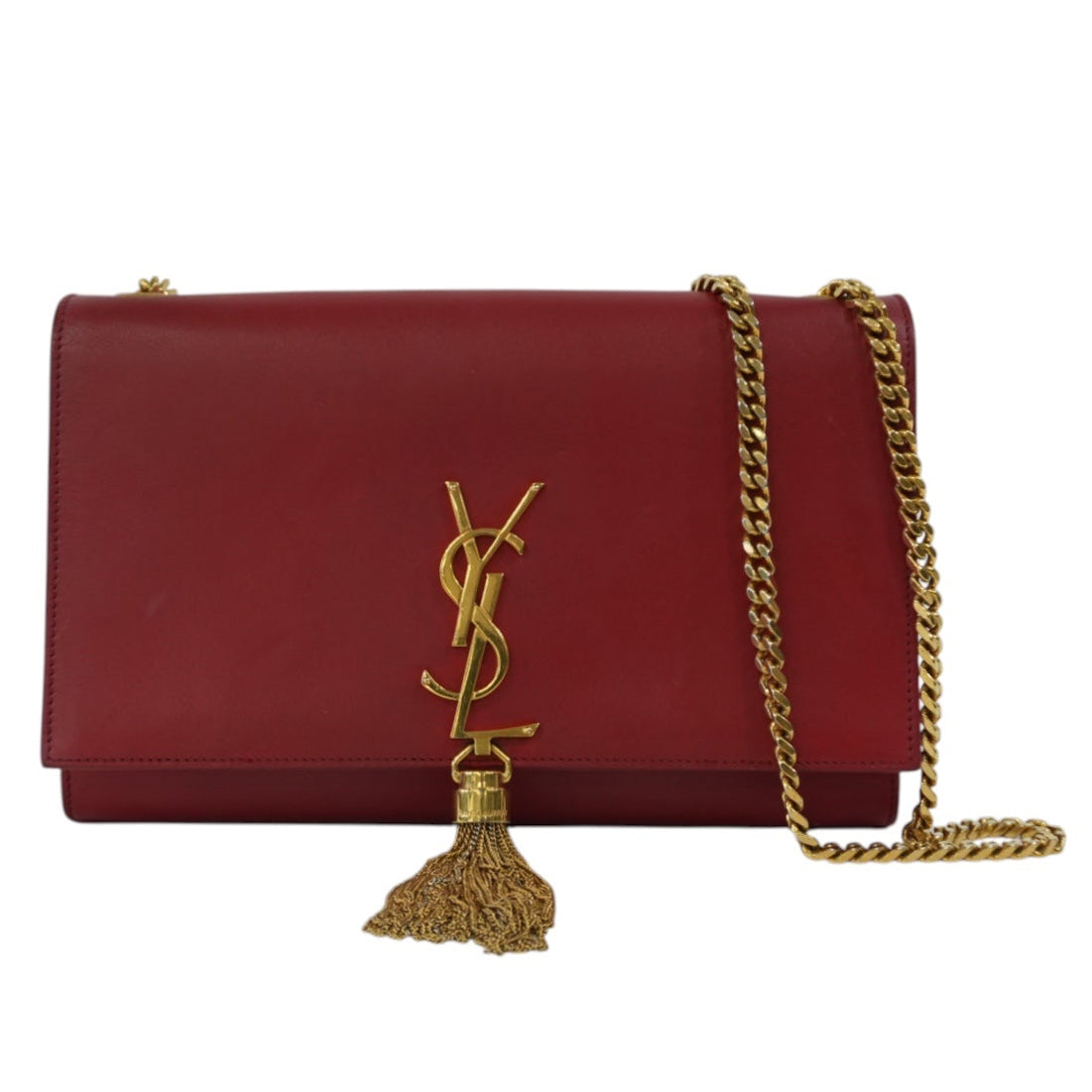 Pre-Owned Yves Saint Laurent Chain Shoulder Bag Red