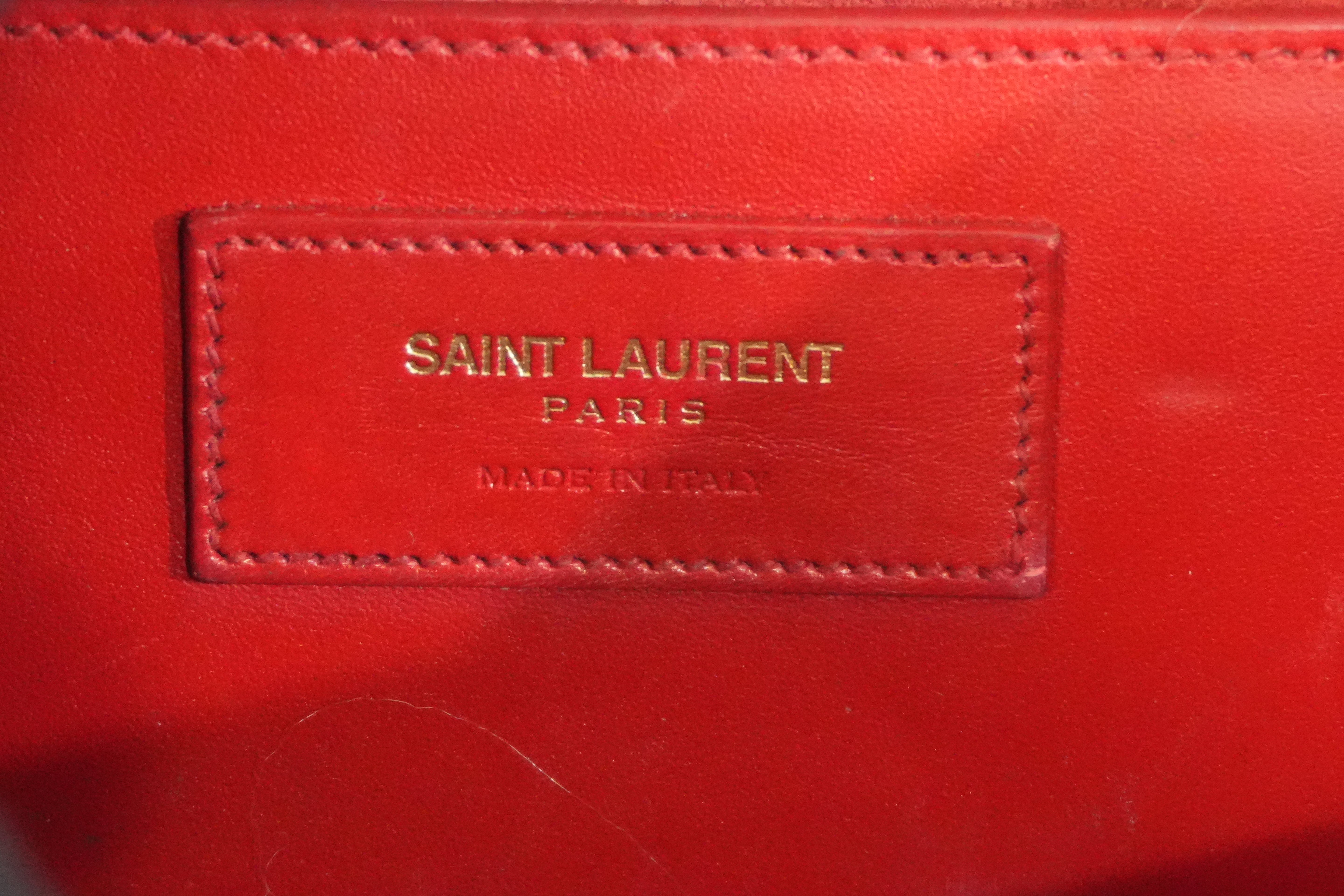 Pre-Owned Yves Saint Laurent Chain Shoulder Bag Red