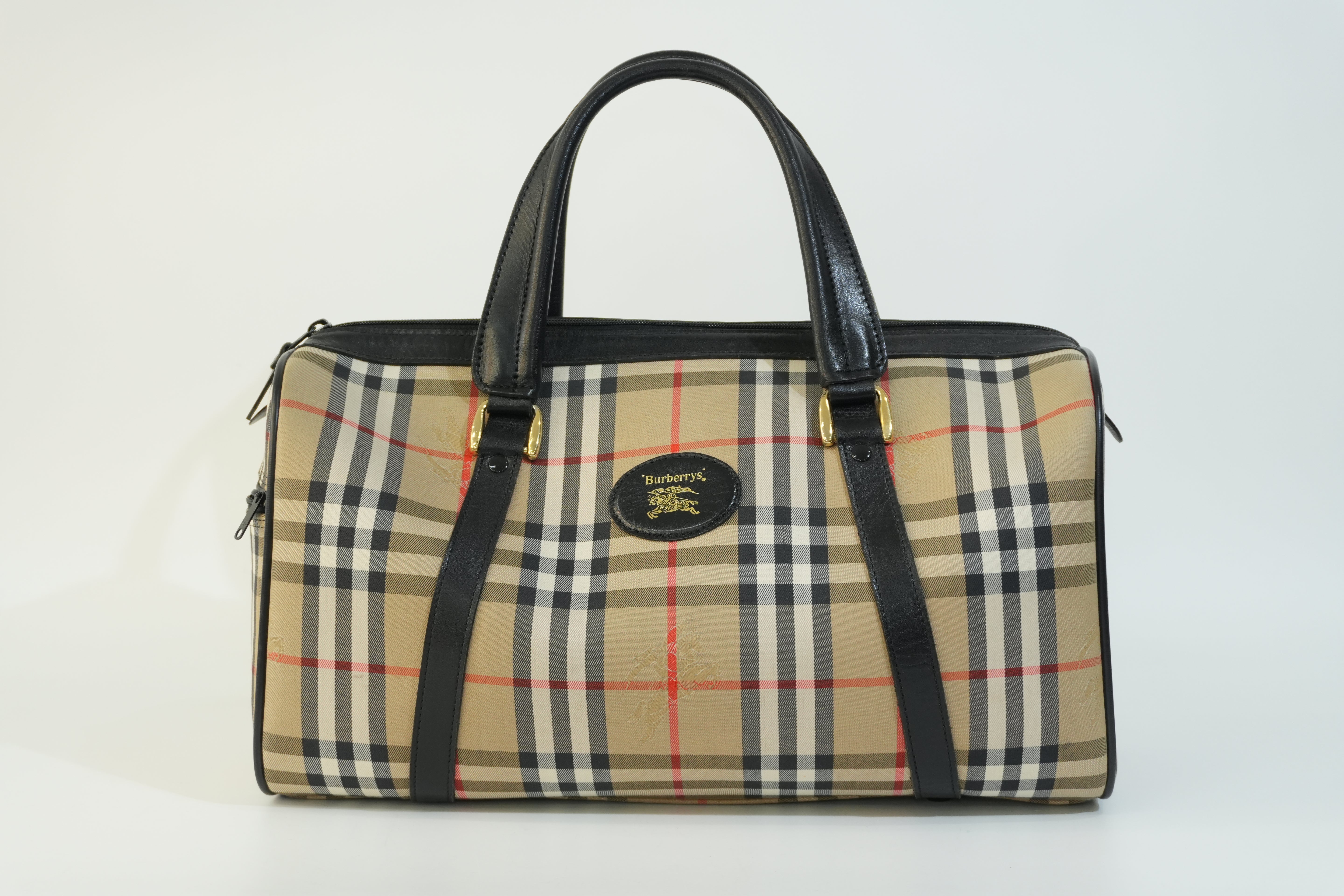 Pre-owned Burberry Duffle Travel Bag