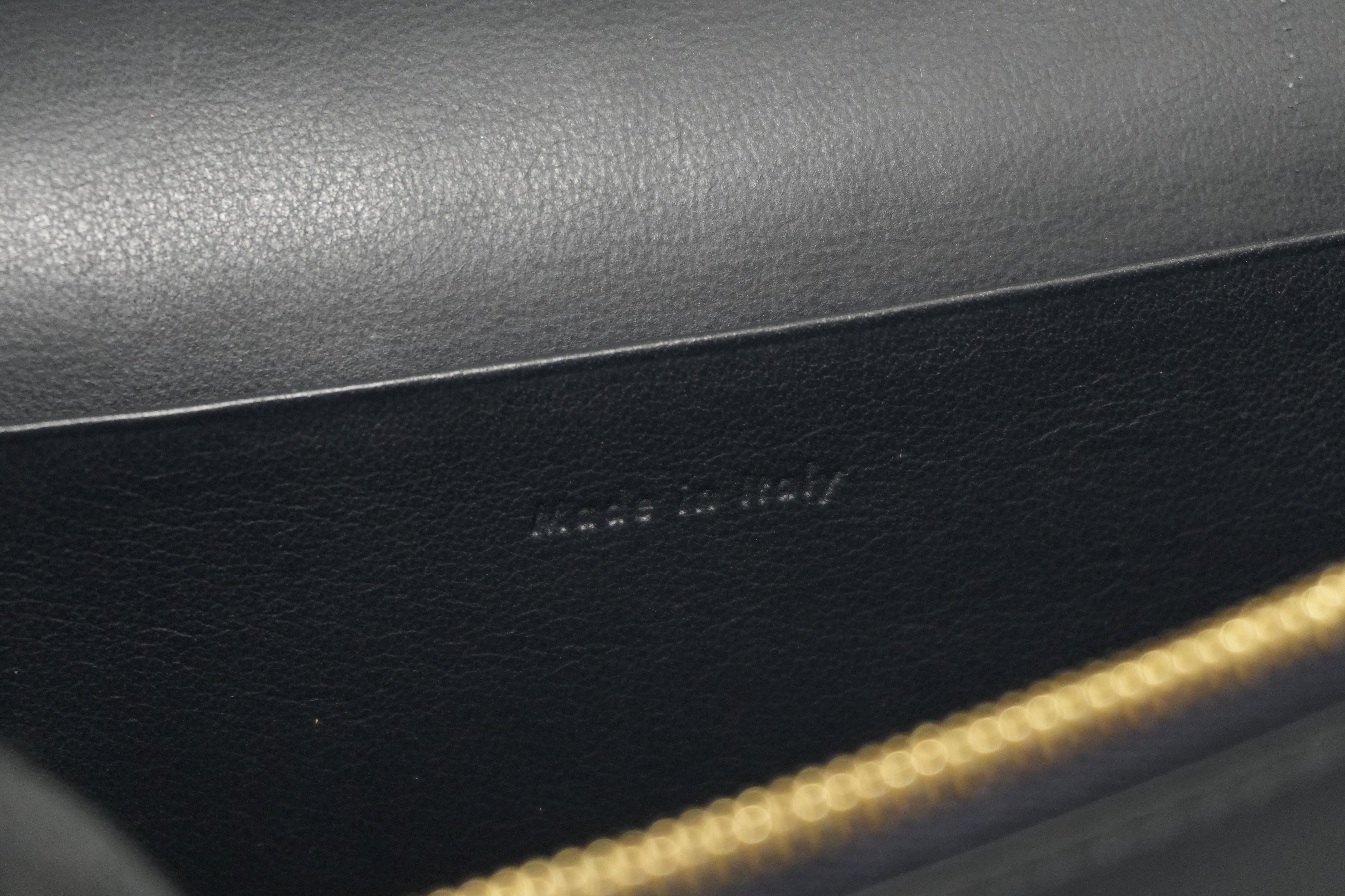 Pre-owned Celine Leather Chain Shoulder Bag Pouch Red and Blue