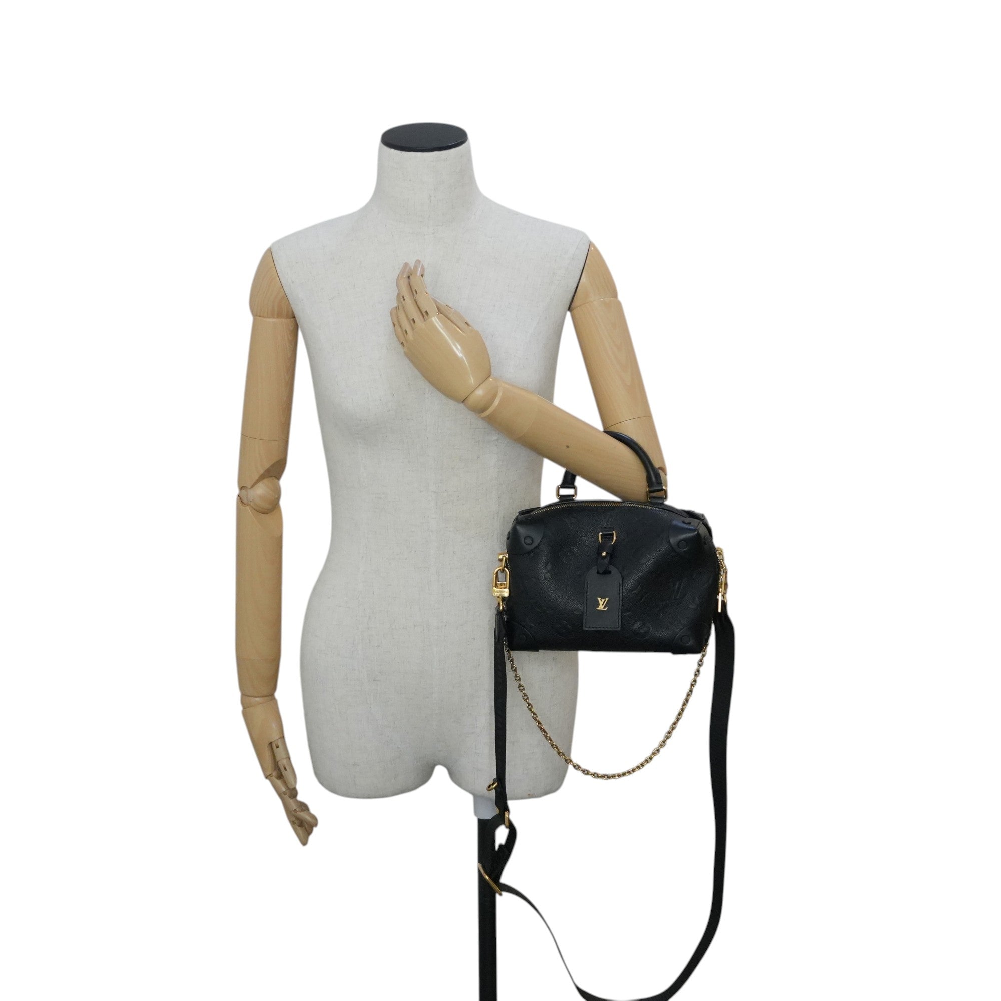 Pre-owned Louis Vuitton Empriente Petite Malle Souple Crossbody Bag Black