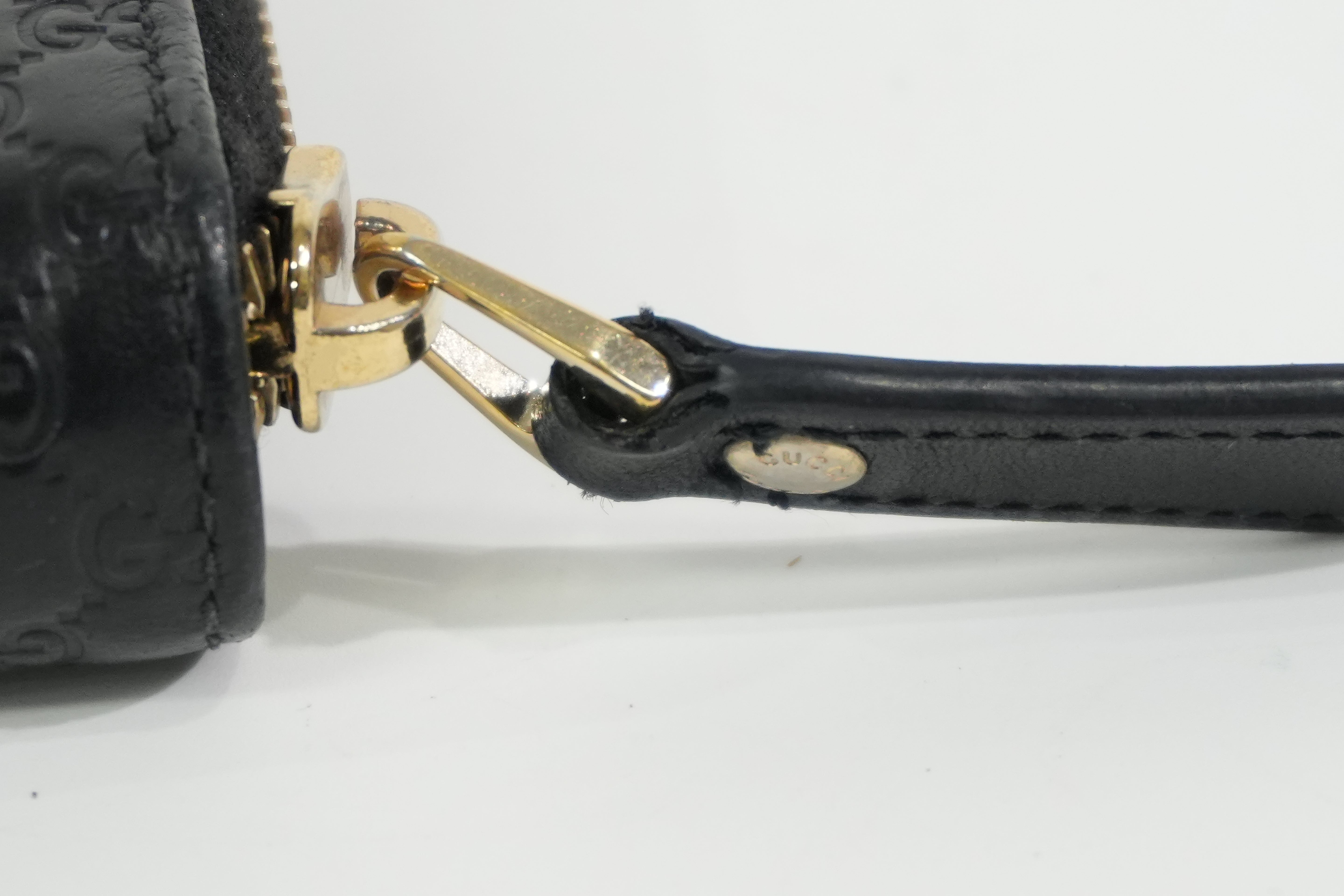 Pre-owned Gucci Microguccisima Compact Wallet Black