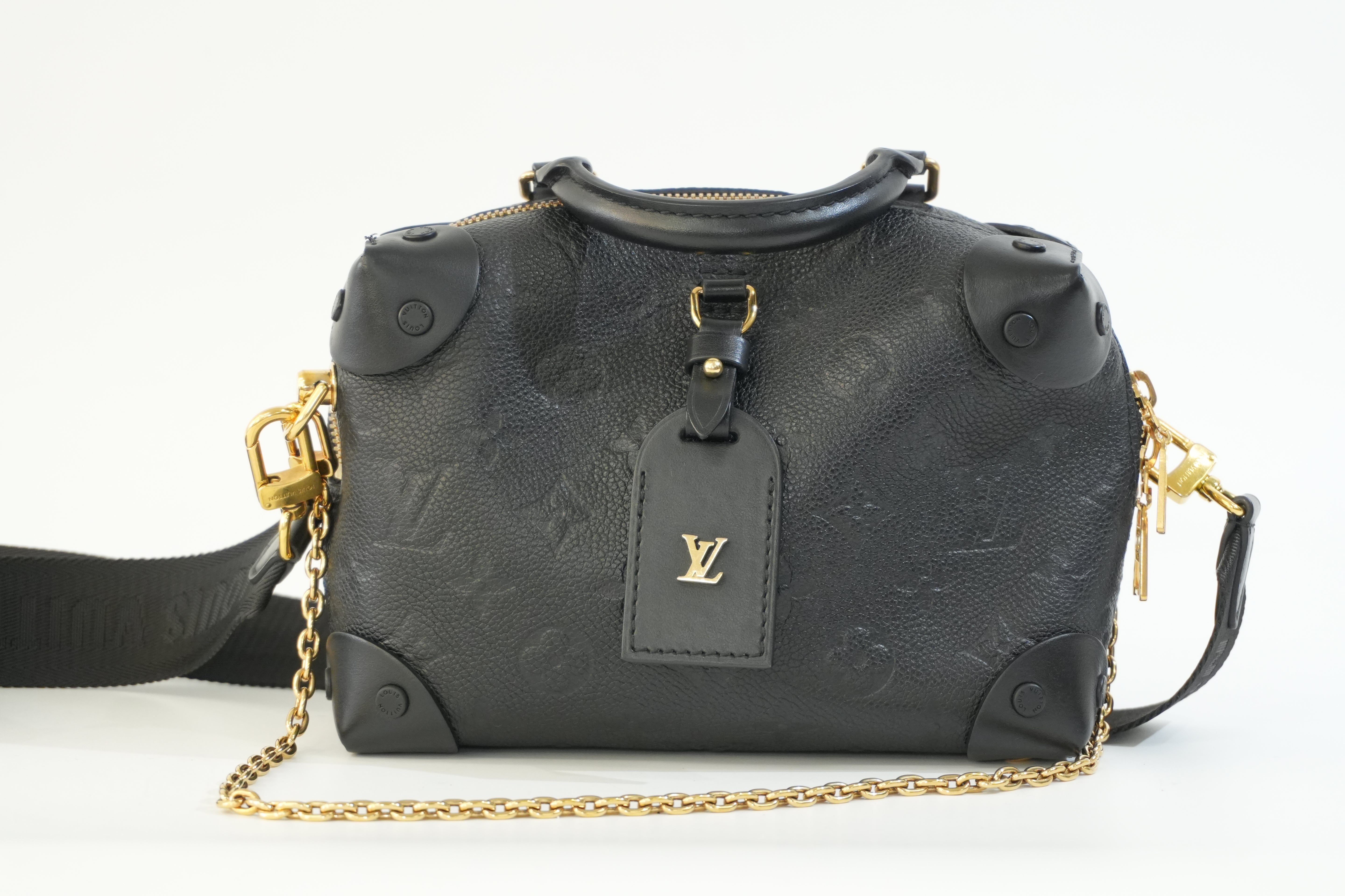 Pre-owned Louis Vuitton Empriente Petite Malle Souple Crossbody Bag Black