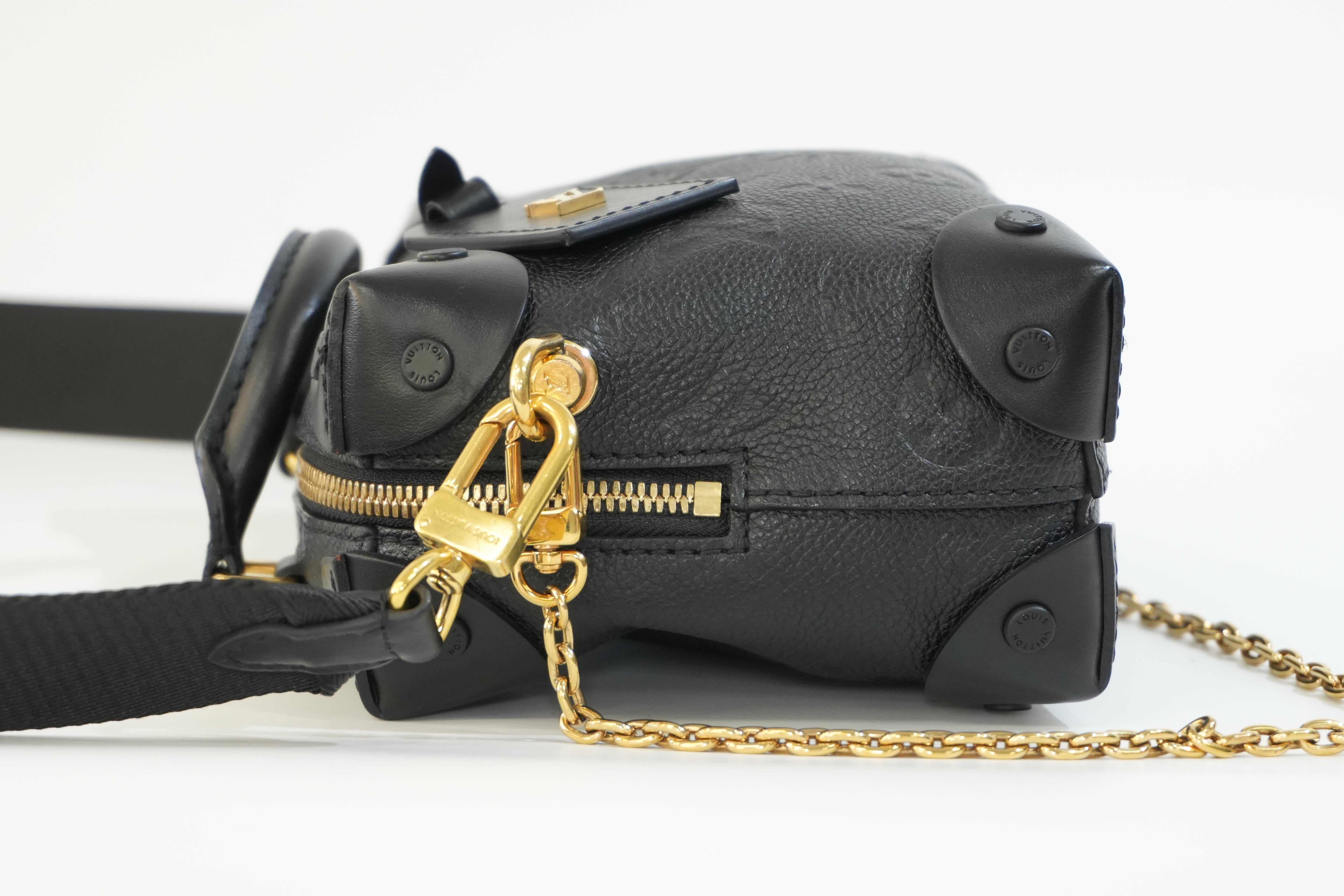 Pre-owned Louis Vuitton Empriente Petite Malle Souple Crossbody Bag Black