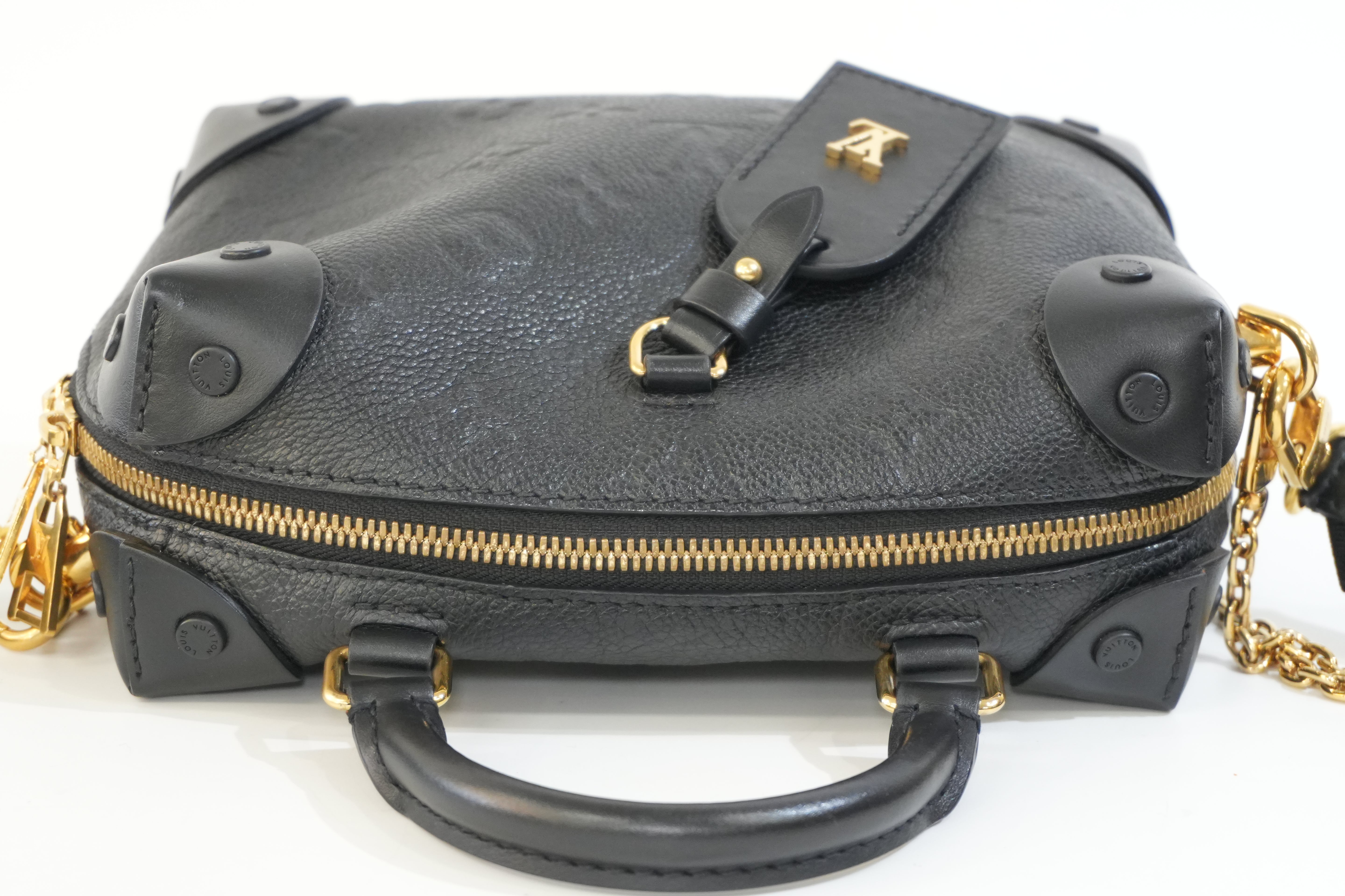 Pre-owned Louis Vuitton Empriente Petite Malle Souple Crossbody Bag Black