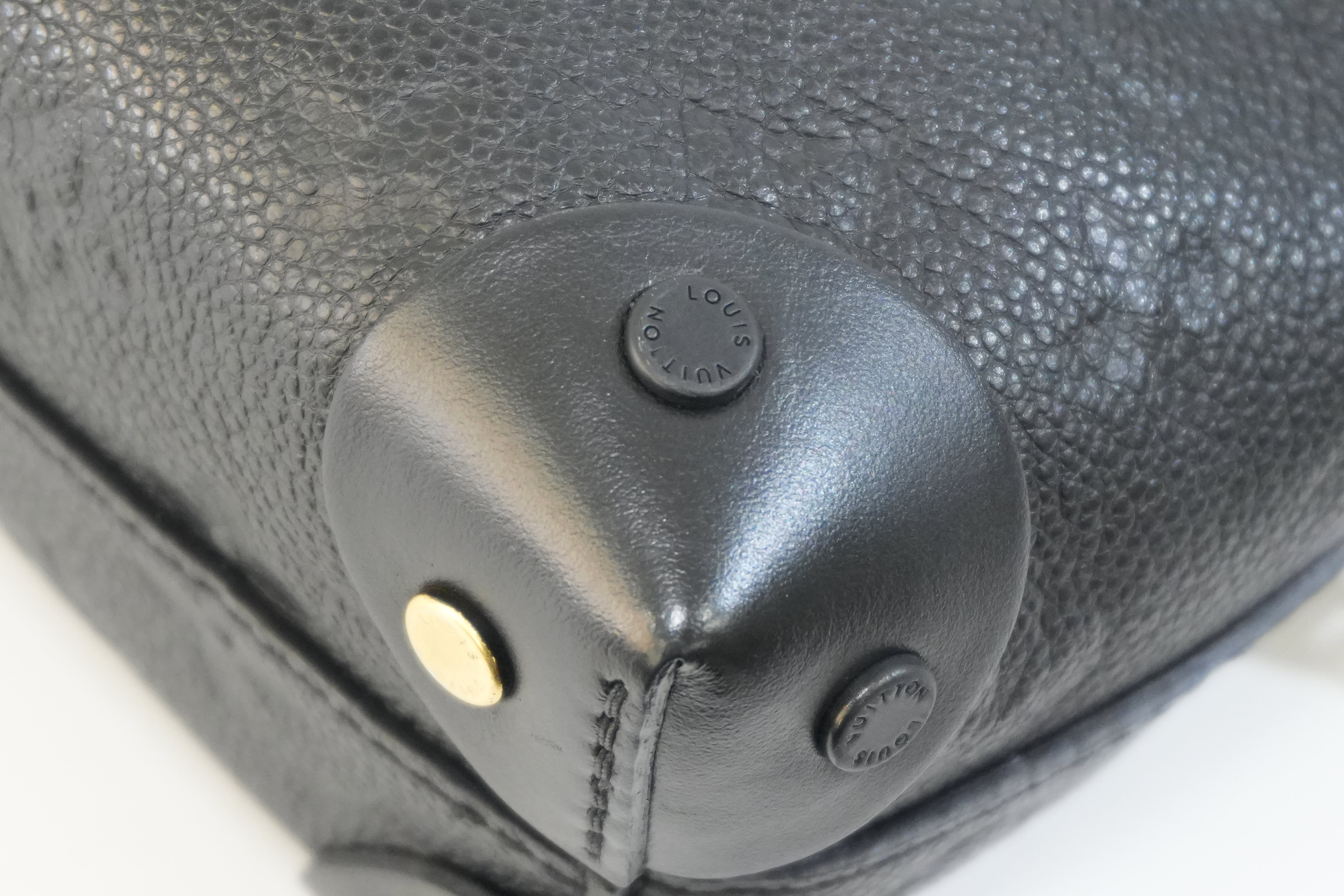 Pre-owned Louis Vuitton Empriente Petite Malle Souple Crossbody Bag Black