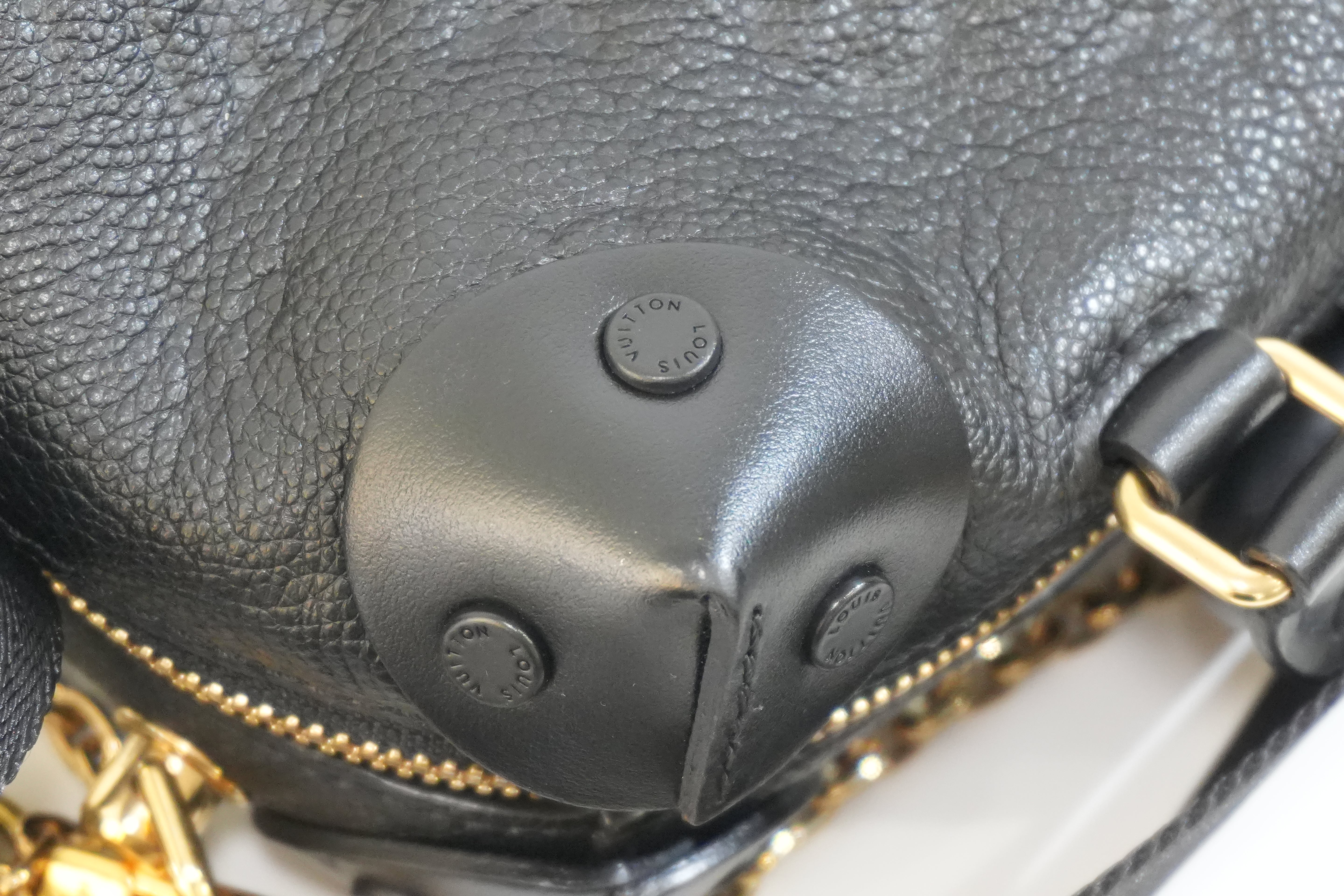 Pre-owned Louis Vuitton Empriente Petite Malle Souple Crossbody Bag Black