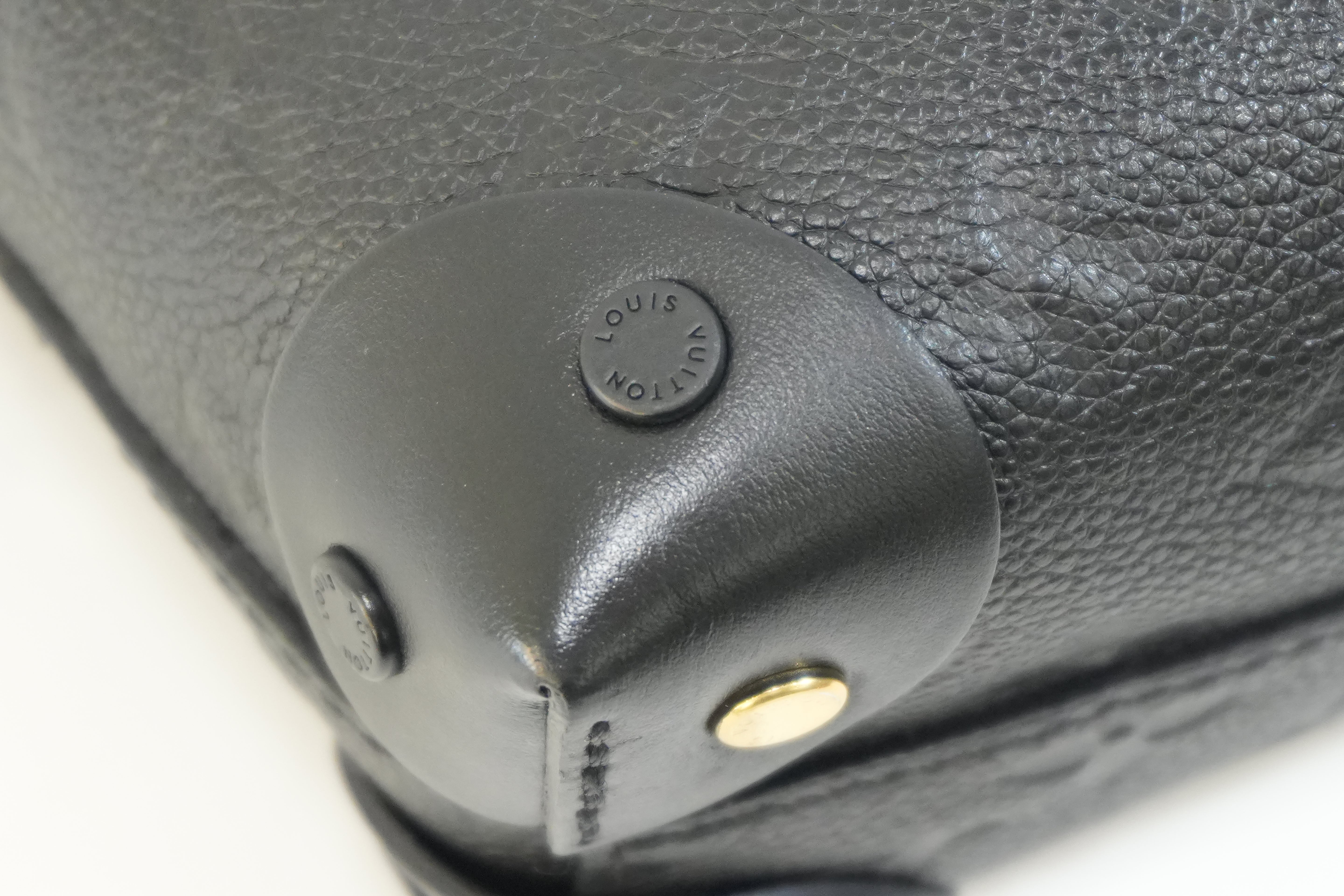 Pre-owned Louis Vuitton Empriente Petite Malle Souple Crossbody Bag Black