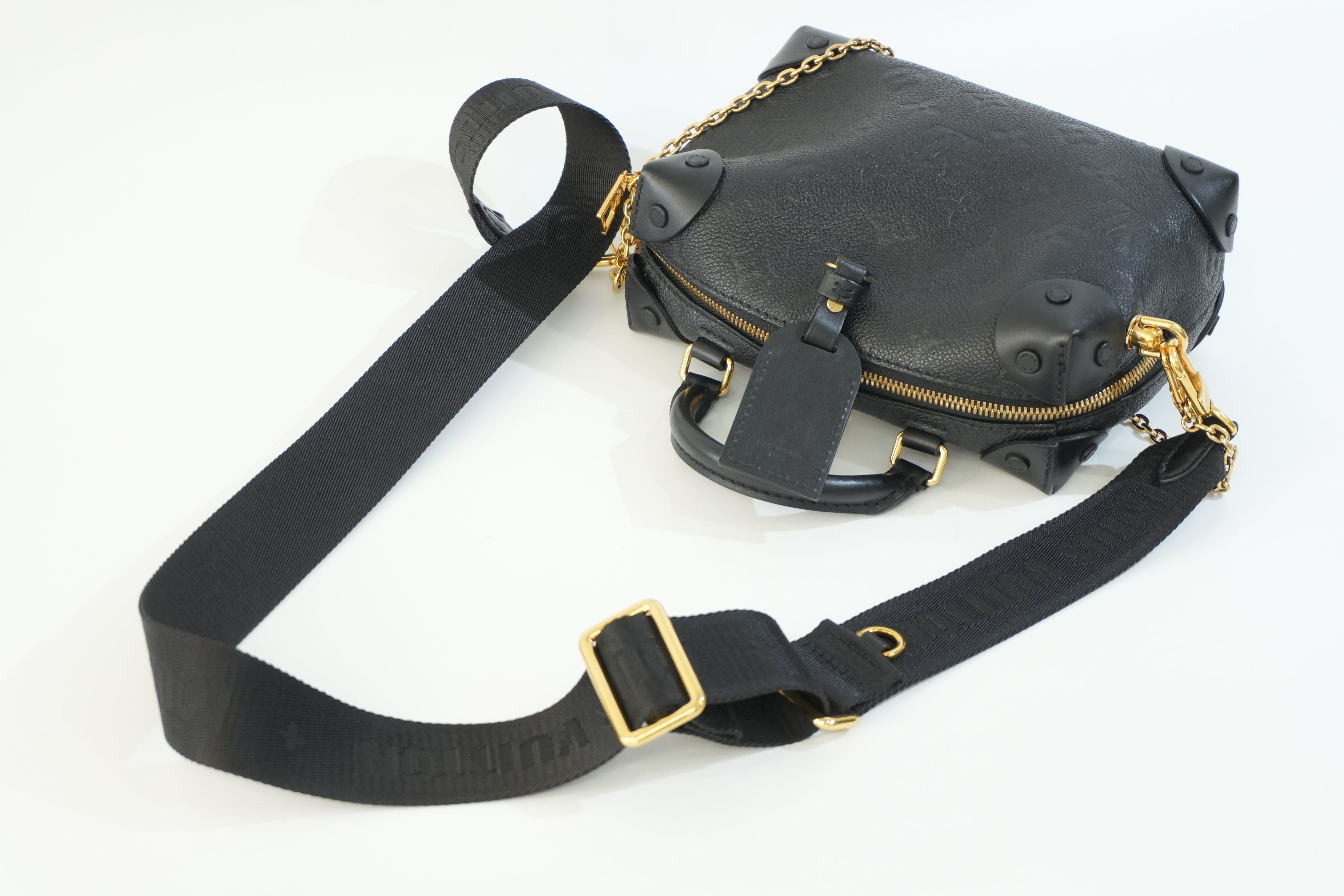 Pre-owned Louis Vuitton Empriente Petite Malle Souple Crossbody Bag Black