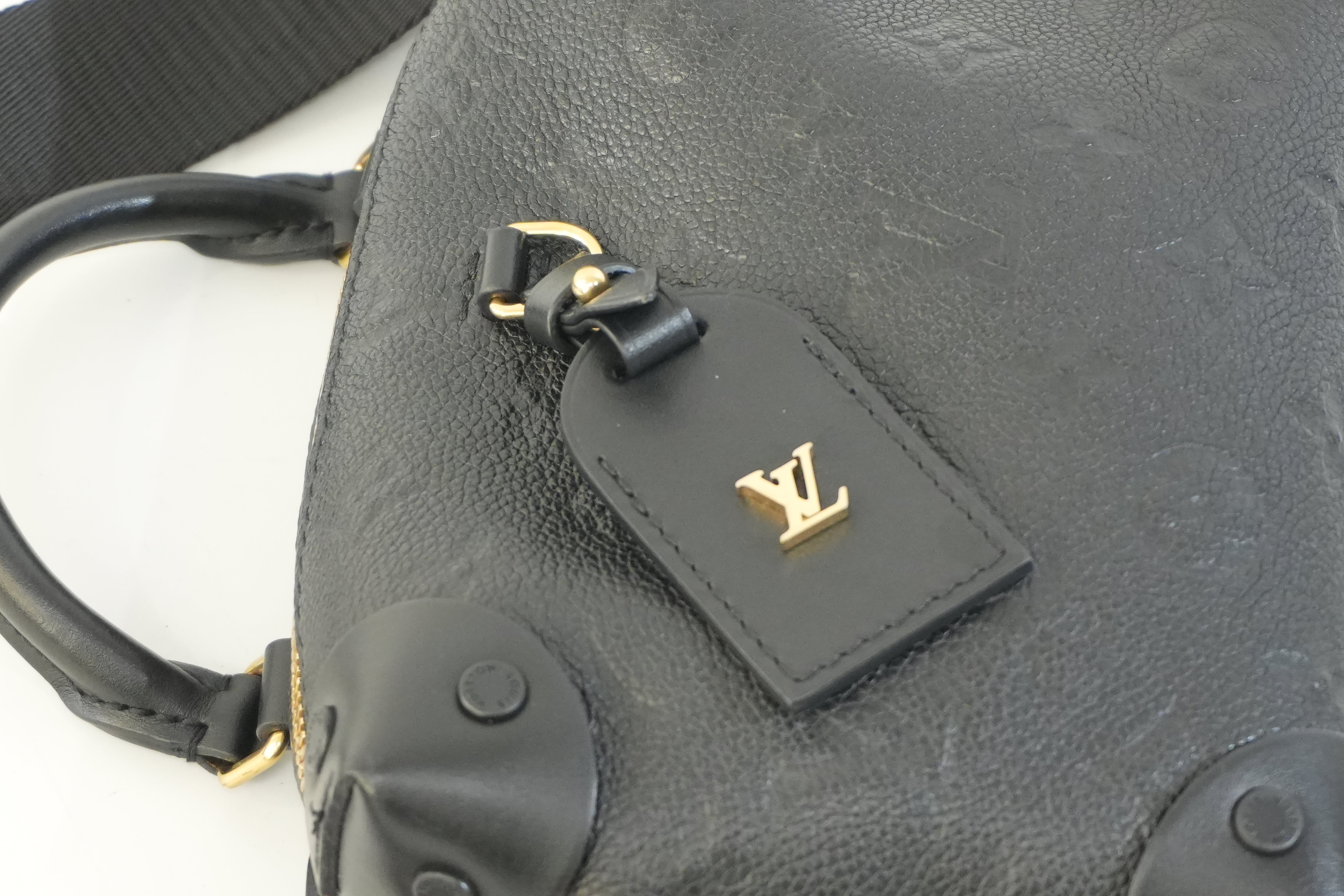 Pre-owned Louis Vuitton Empriente Petite Malle Souple Crossbody Bag Black