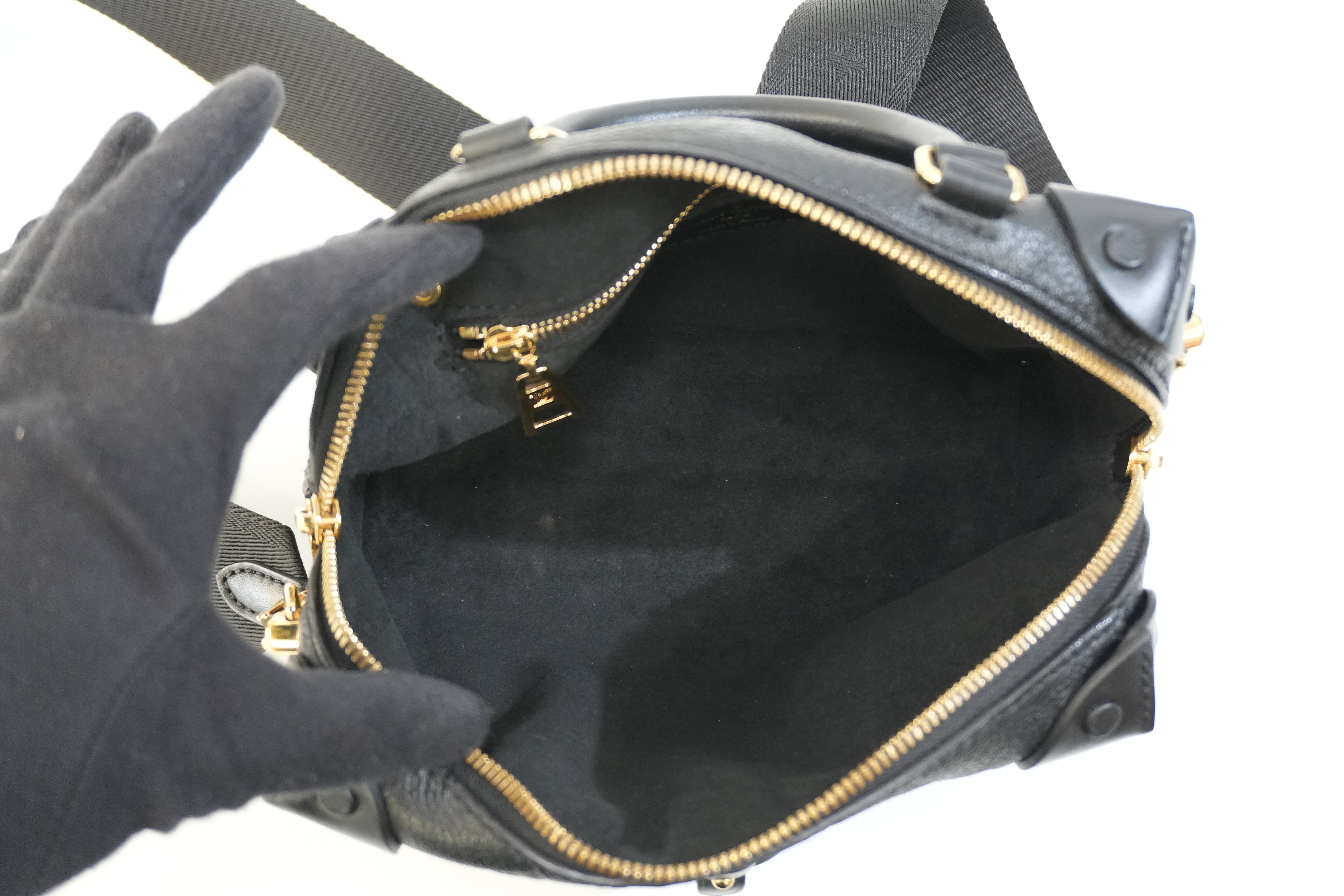 Pre-owned Louis Vuitton Empriente Petite Malle Souple Crossbody Bag Black