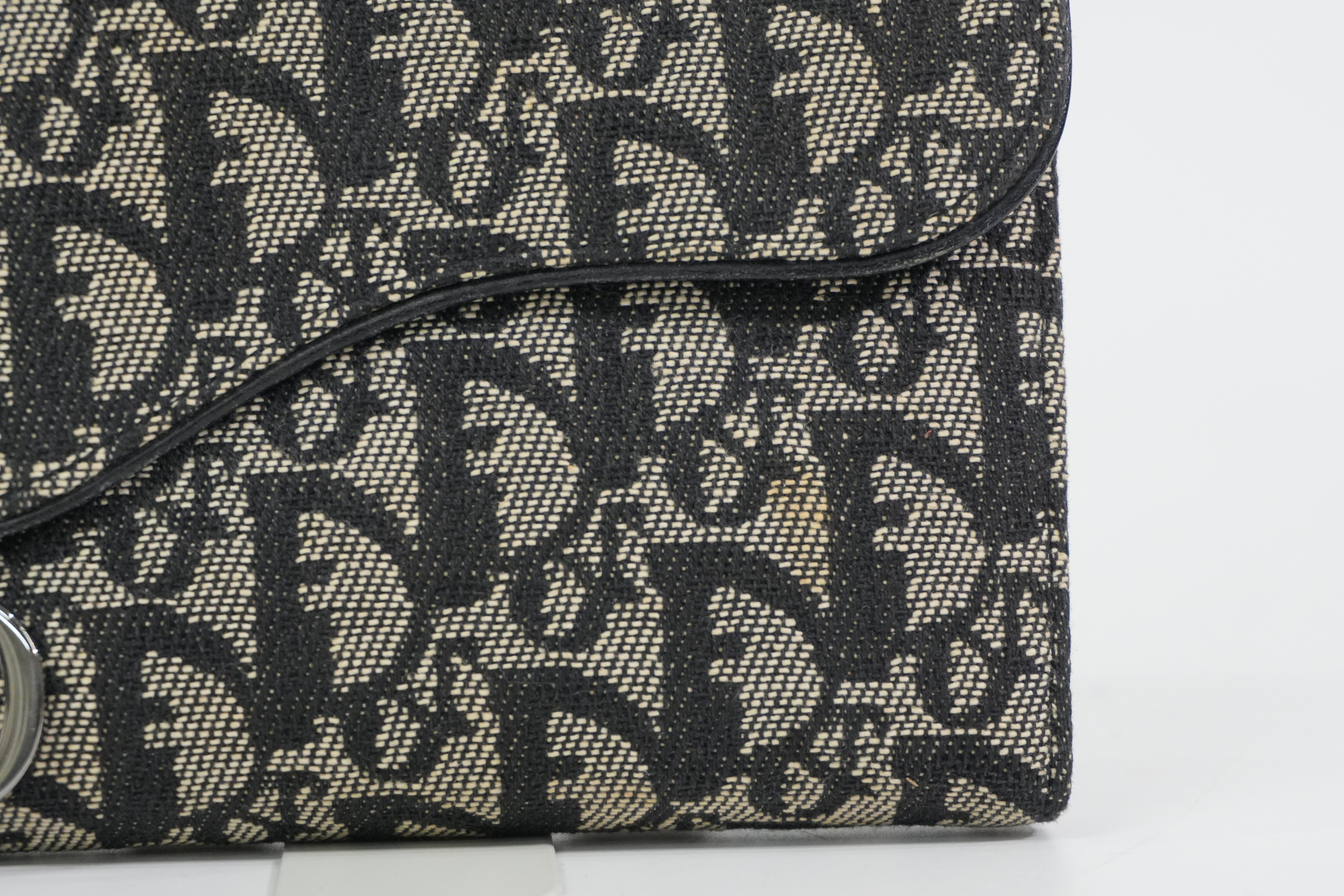 Pre-owned Christian Dior Oblique Trotter Organizer Black