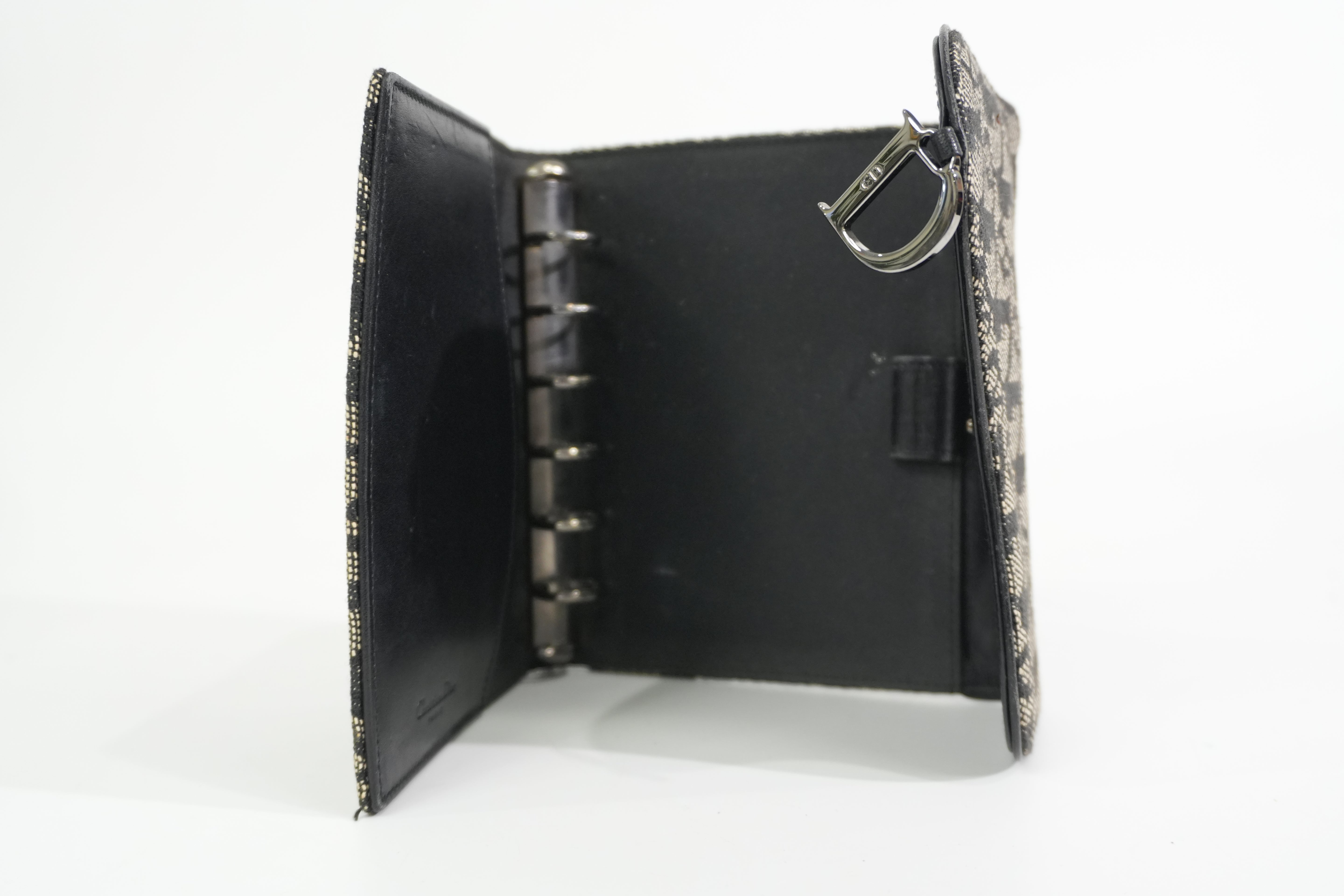 Pre-owned Christian Dior Oblique Trotter Organizer Black