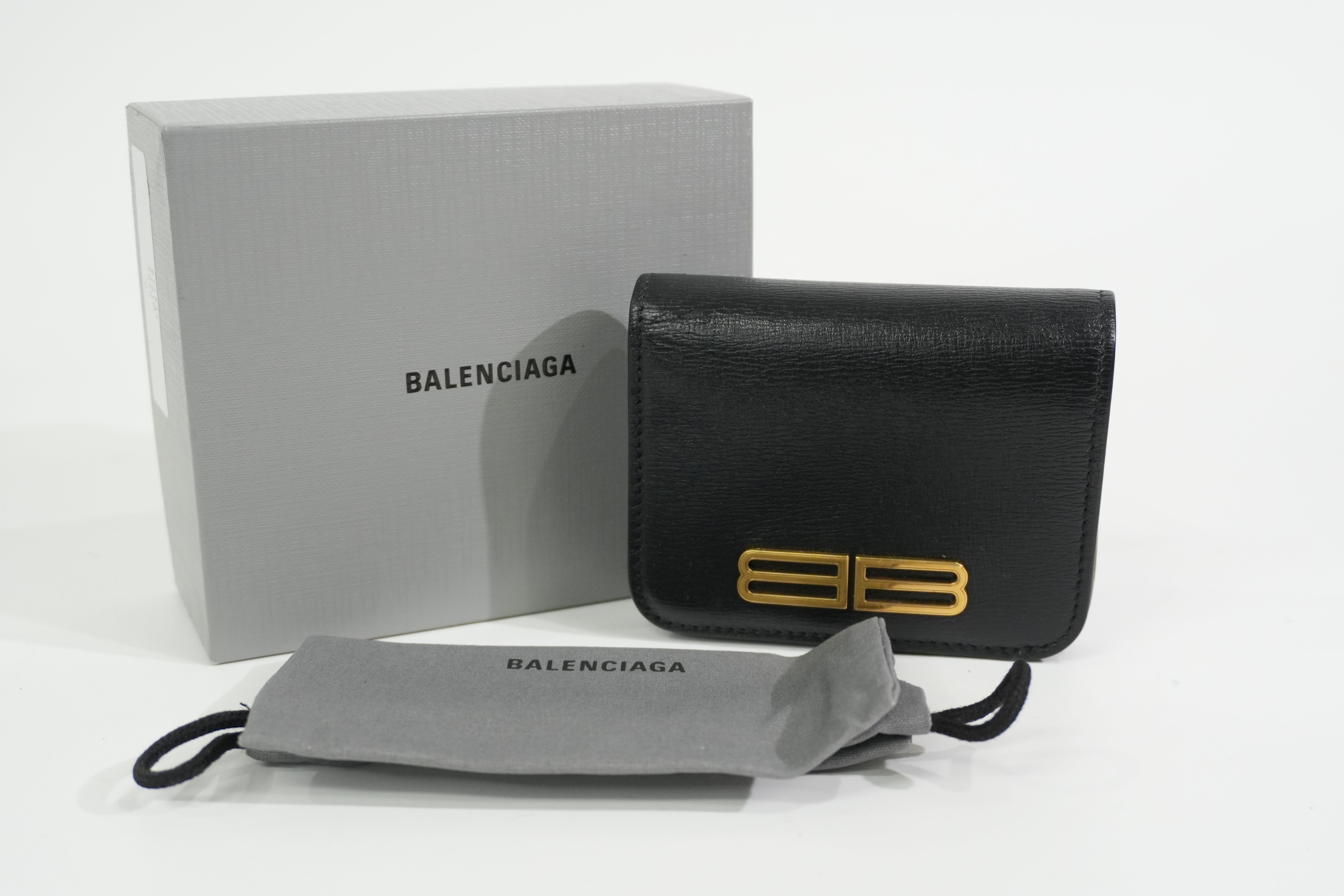 Pre-owned Balenciaga Bifold Wallet Black