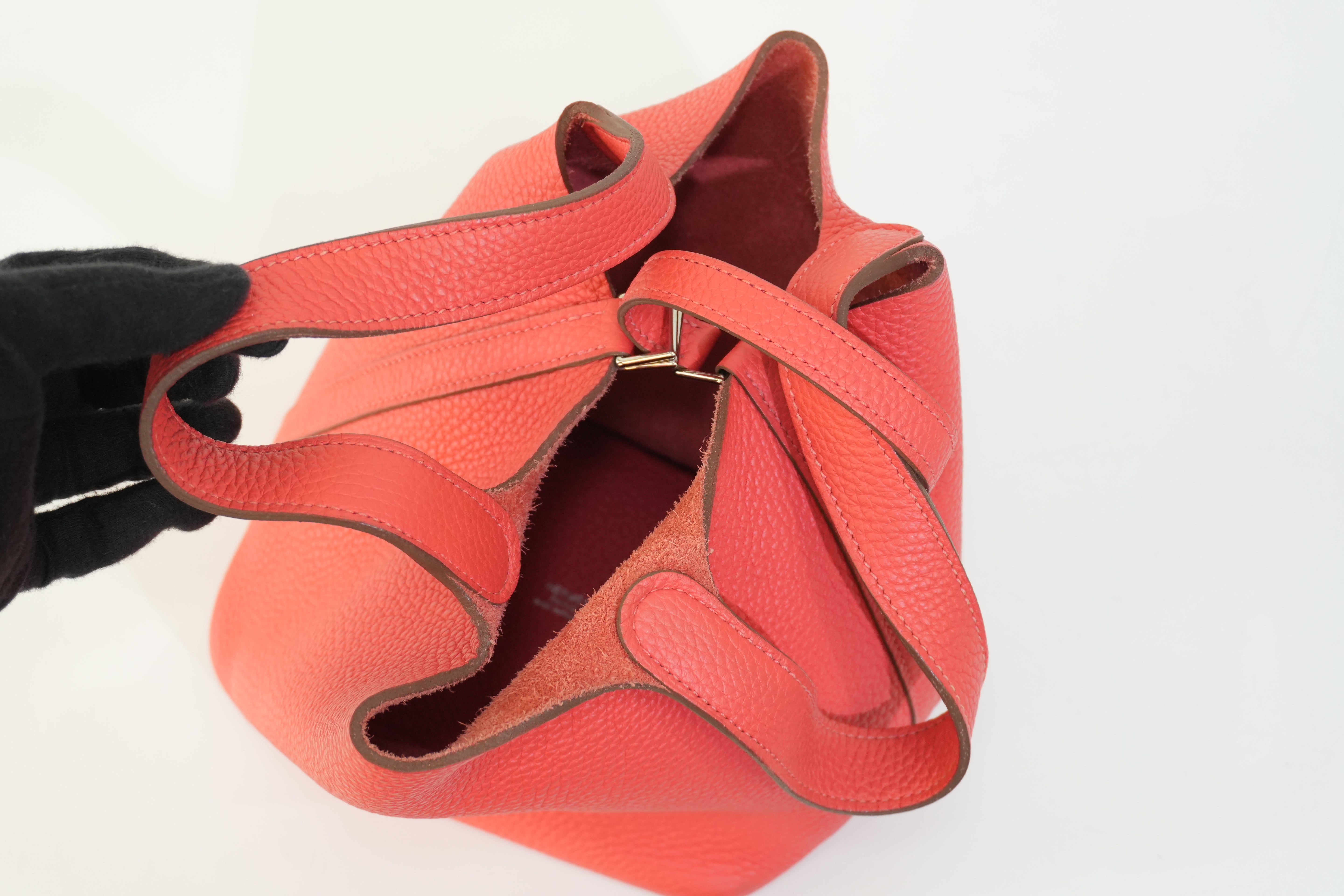 Pre-owned Hermes Picotin PM Red Year 2012