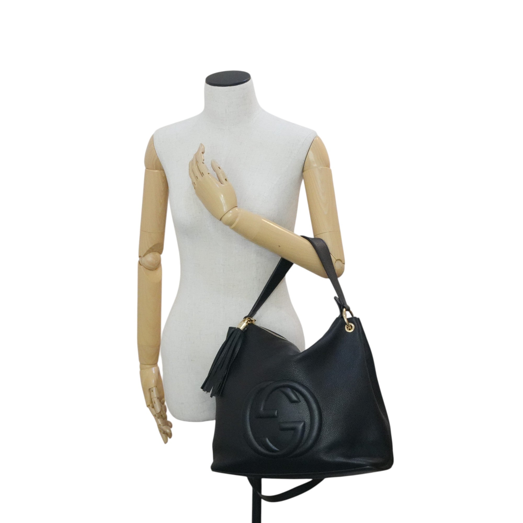Pre-owned Gucci Two Way Soho Shoulder Bag Black