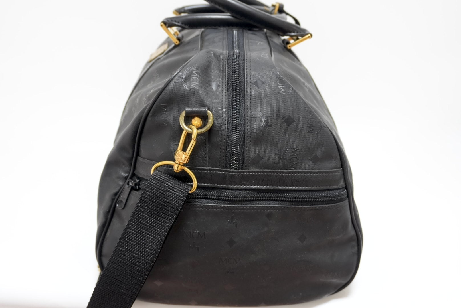 MCM Visetos Weekender Bag Black Used