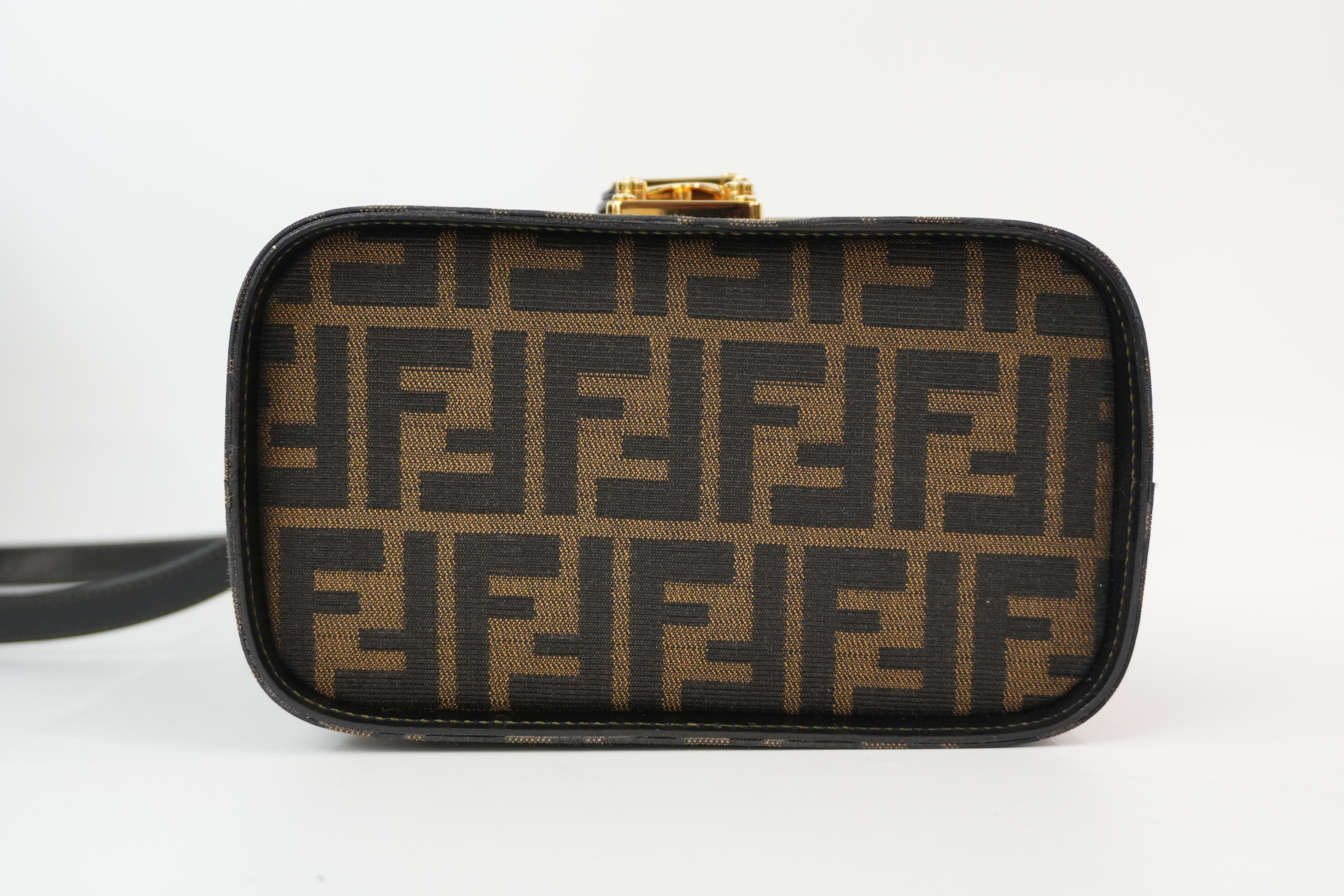 Pre-Owned FENDI Fabric Canvas Zucca Vanity Case
