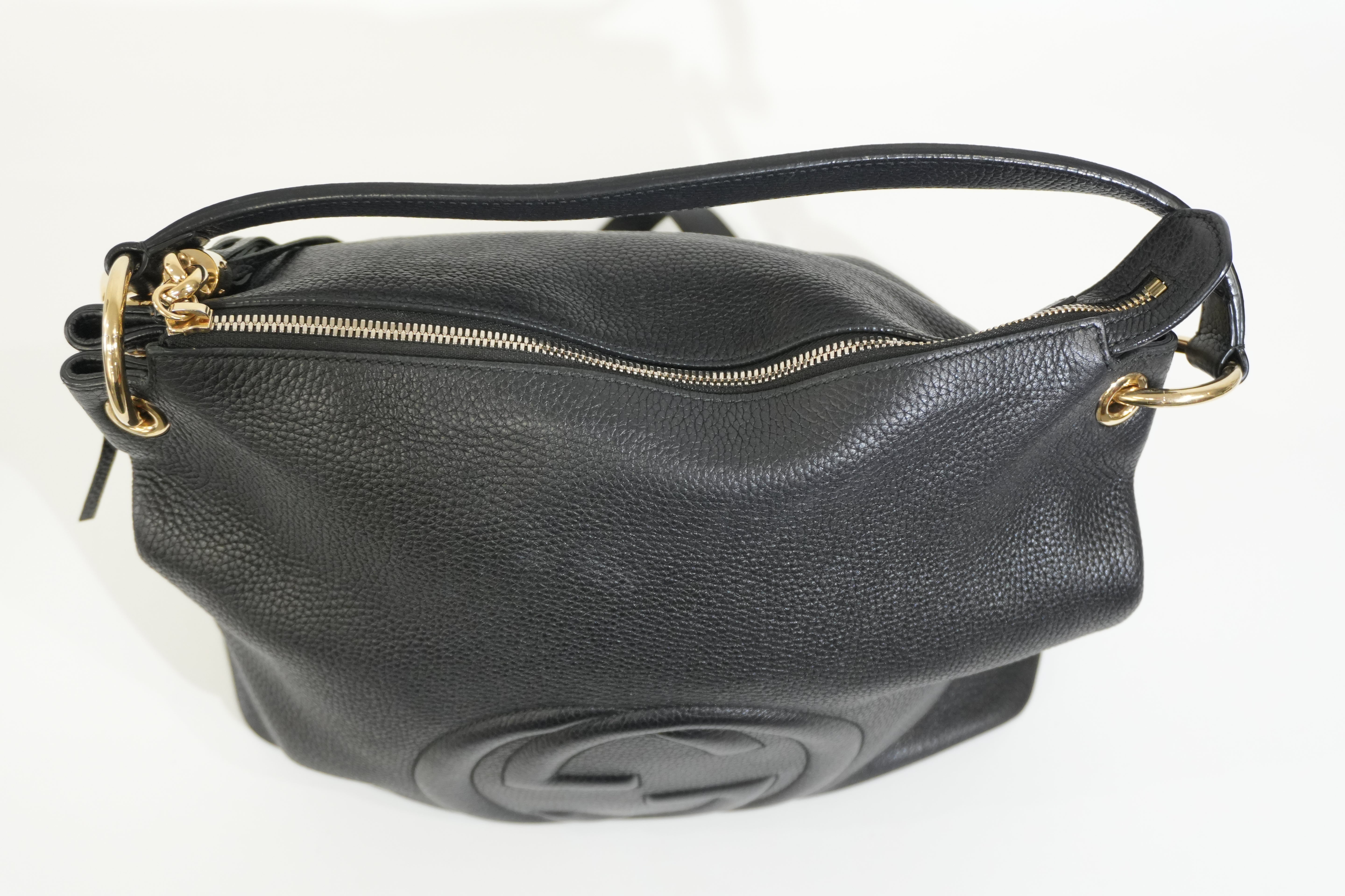 Pre-owned Gucci Two Way Soho Shoulder Bag Black