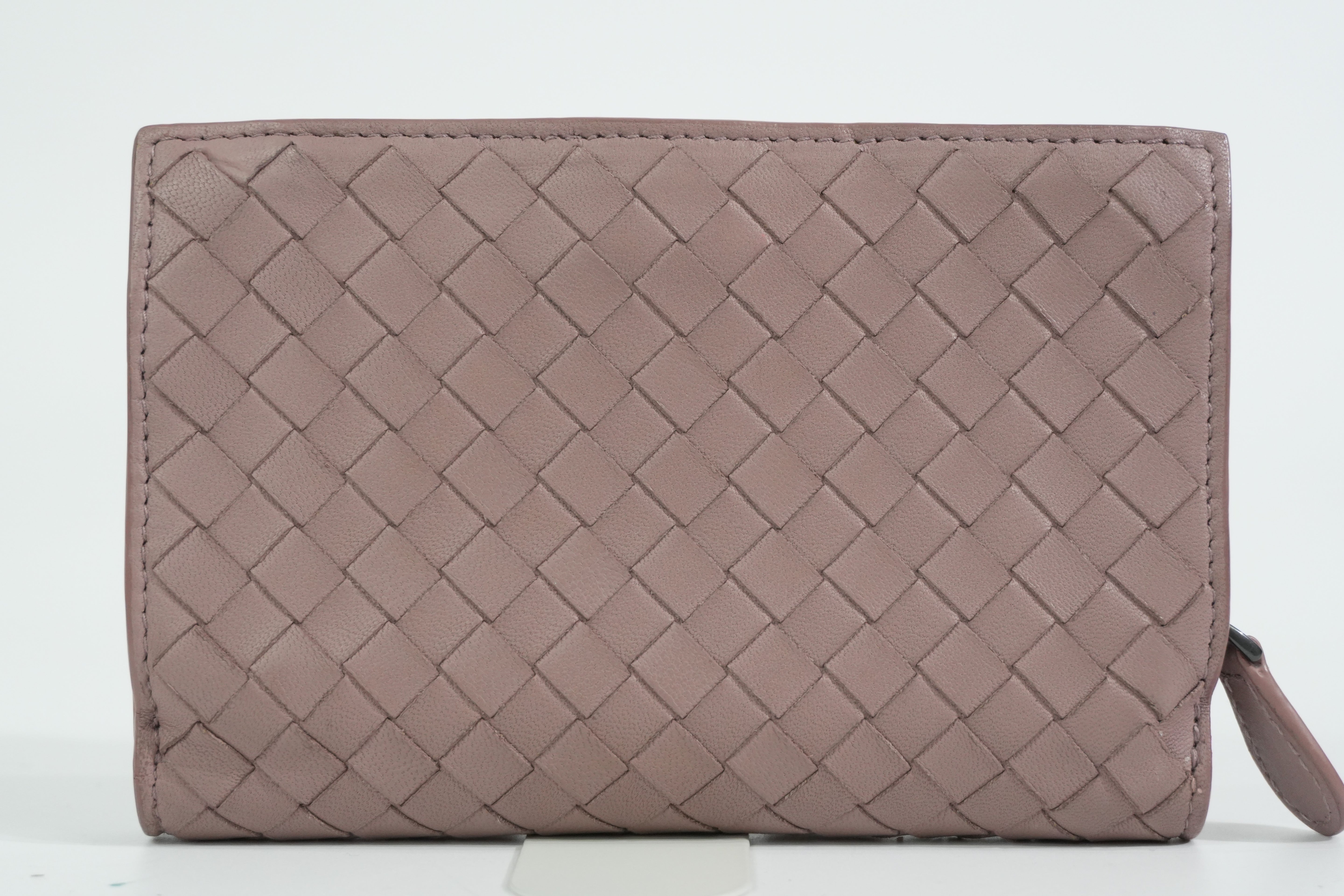 Pre-owned Bottega Short Wallet Pink