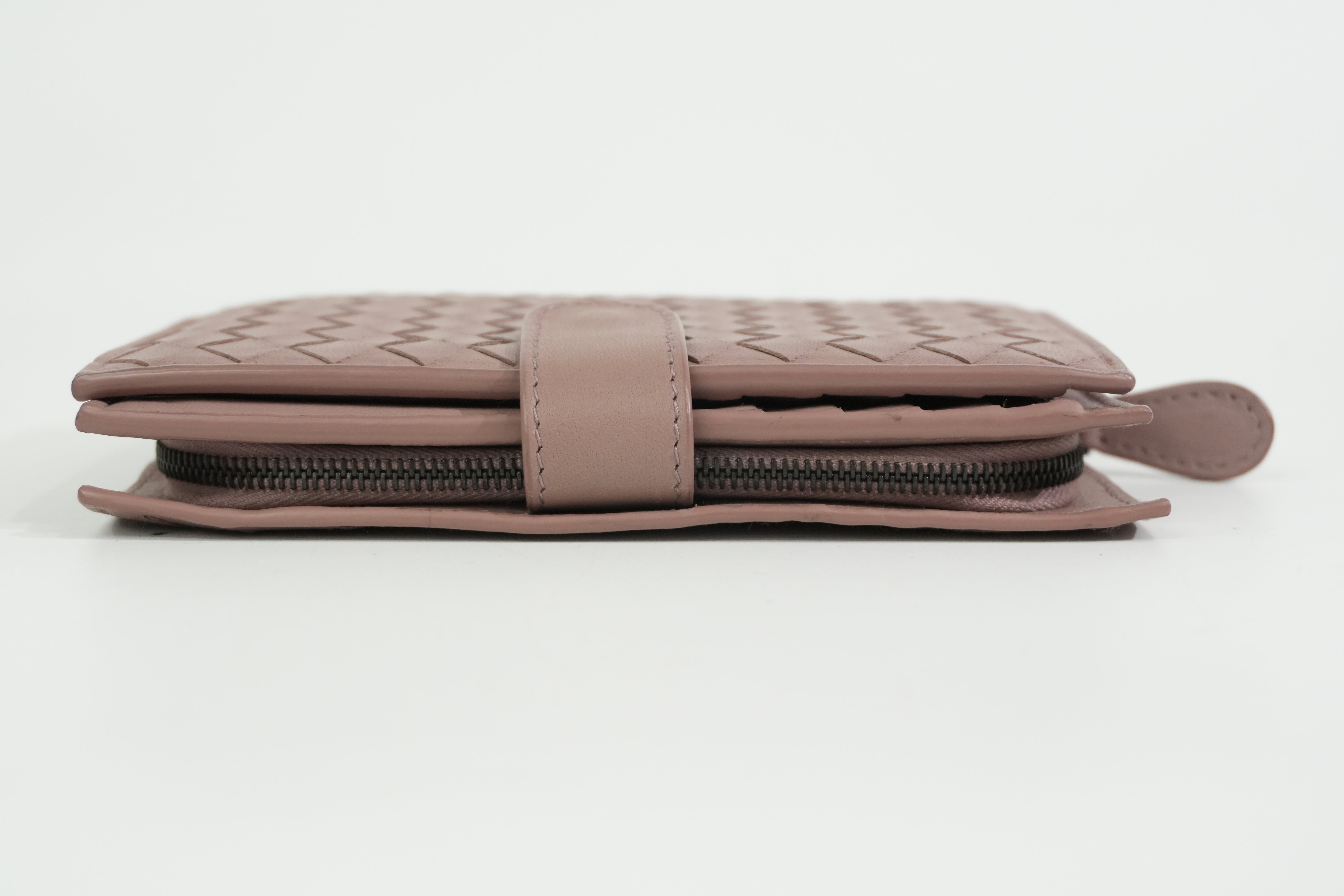 Pre-owned Bottega Short Wallet Pink