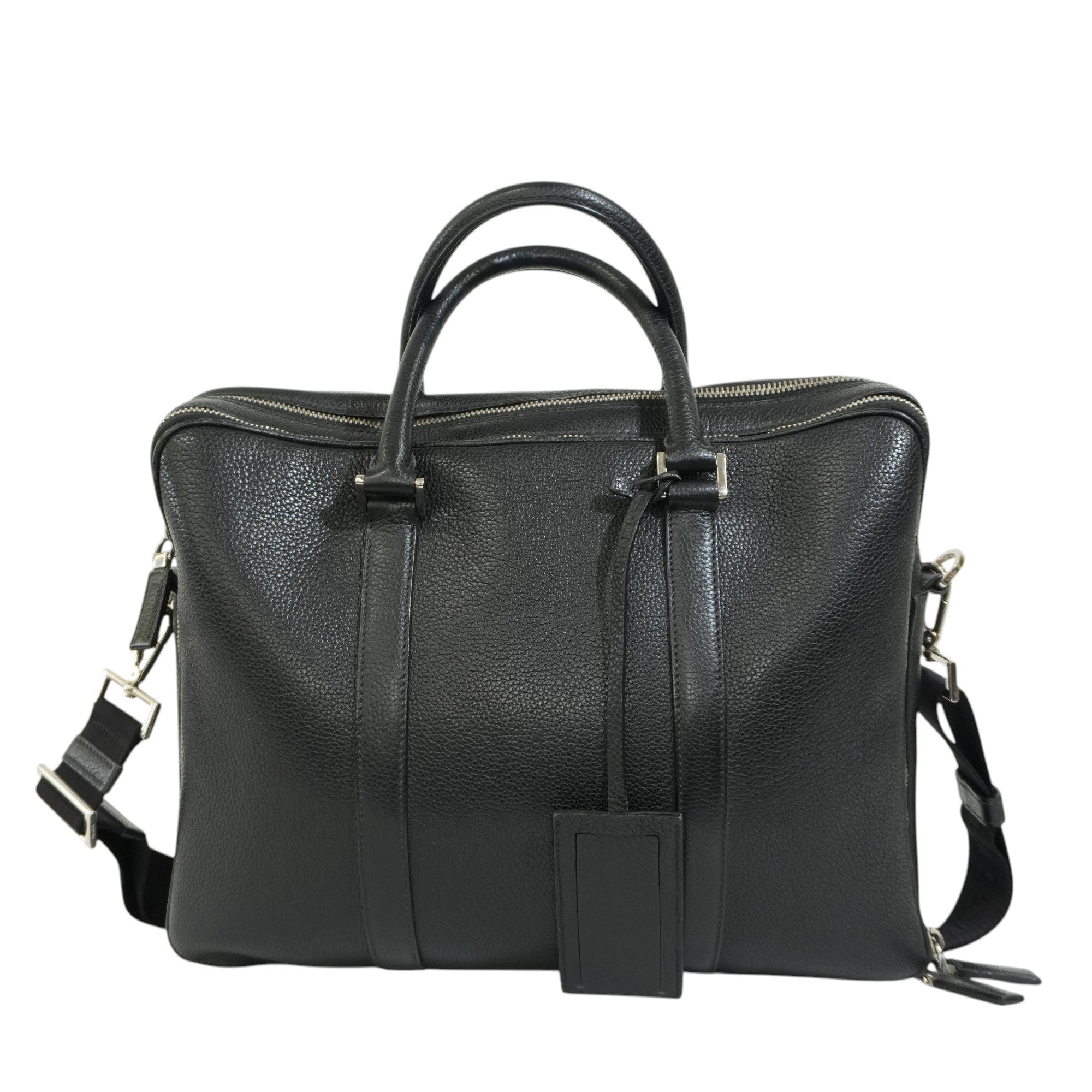 Pre-owned Prada Two Way Briefcase Black
