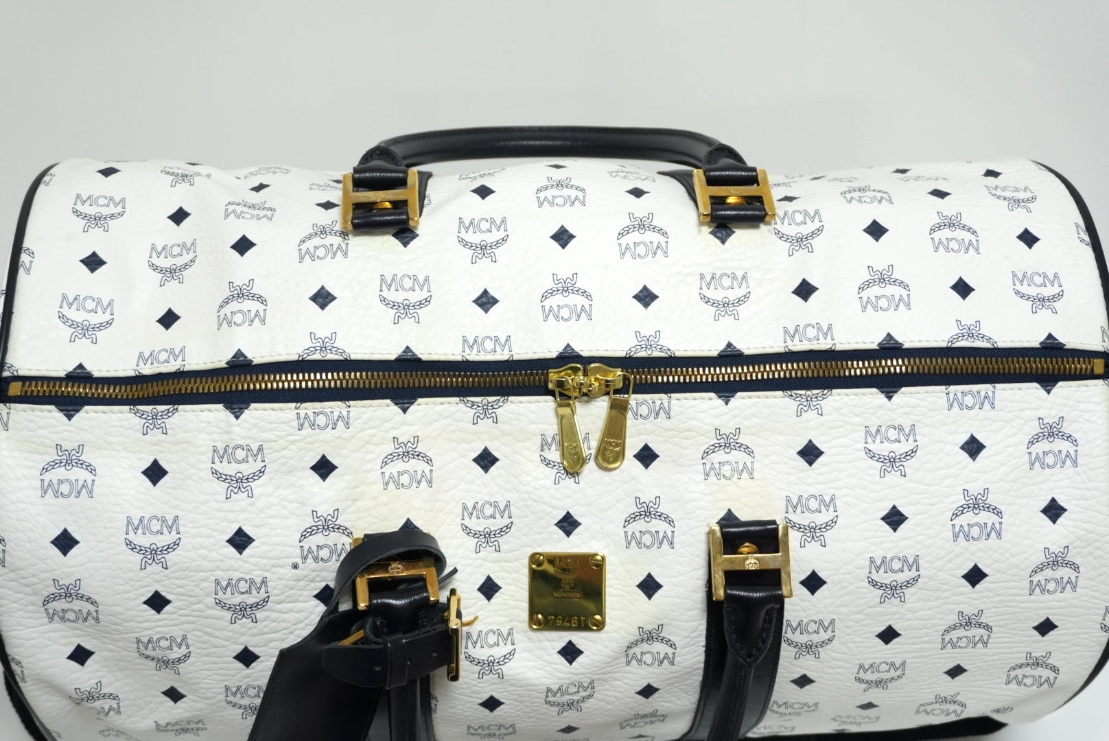 MCM ヴィセトス ウィークエンダーバッグ ホワイト 中古