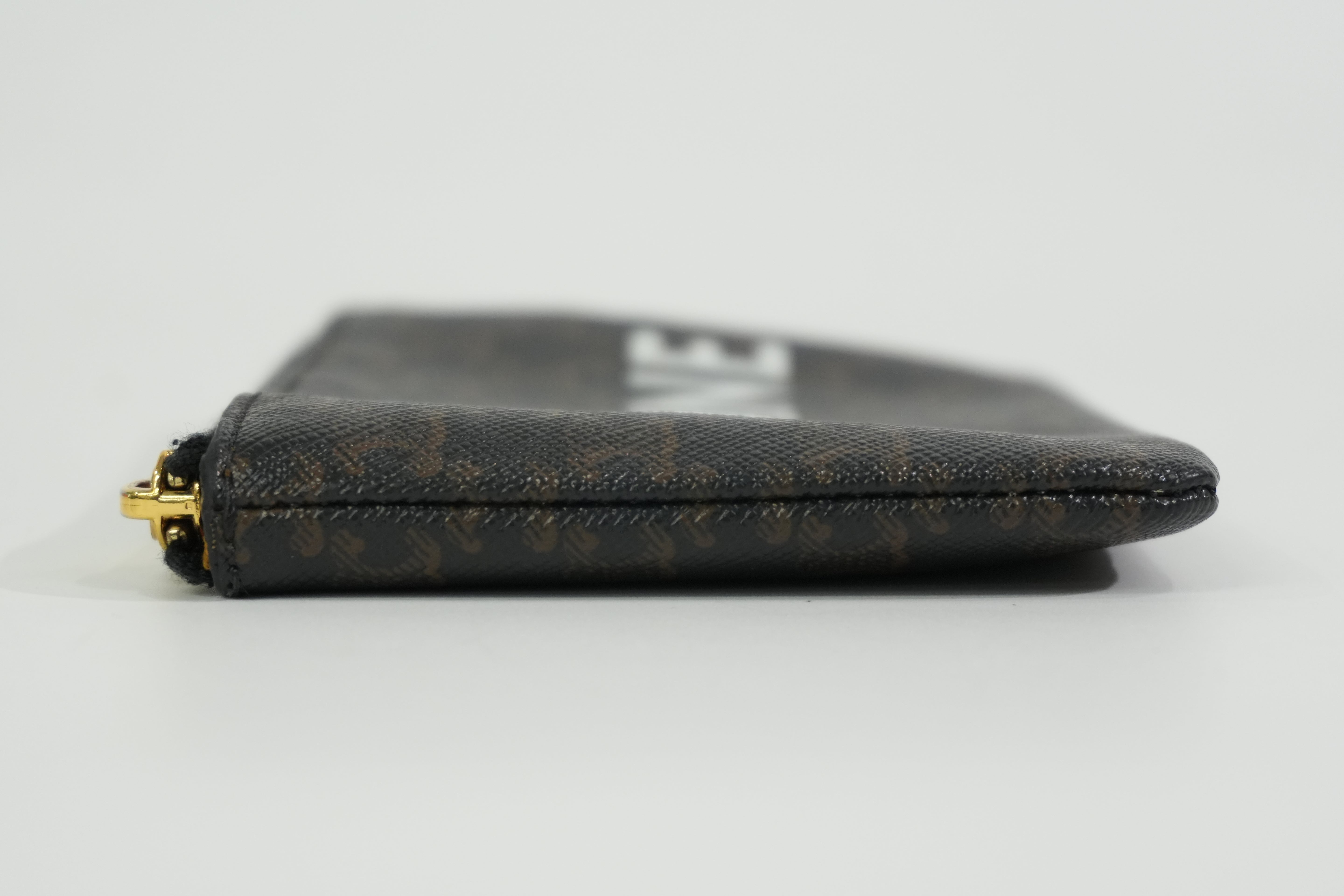 Pre-owned Celine Macadam Coin and Key Case Dark Brown